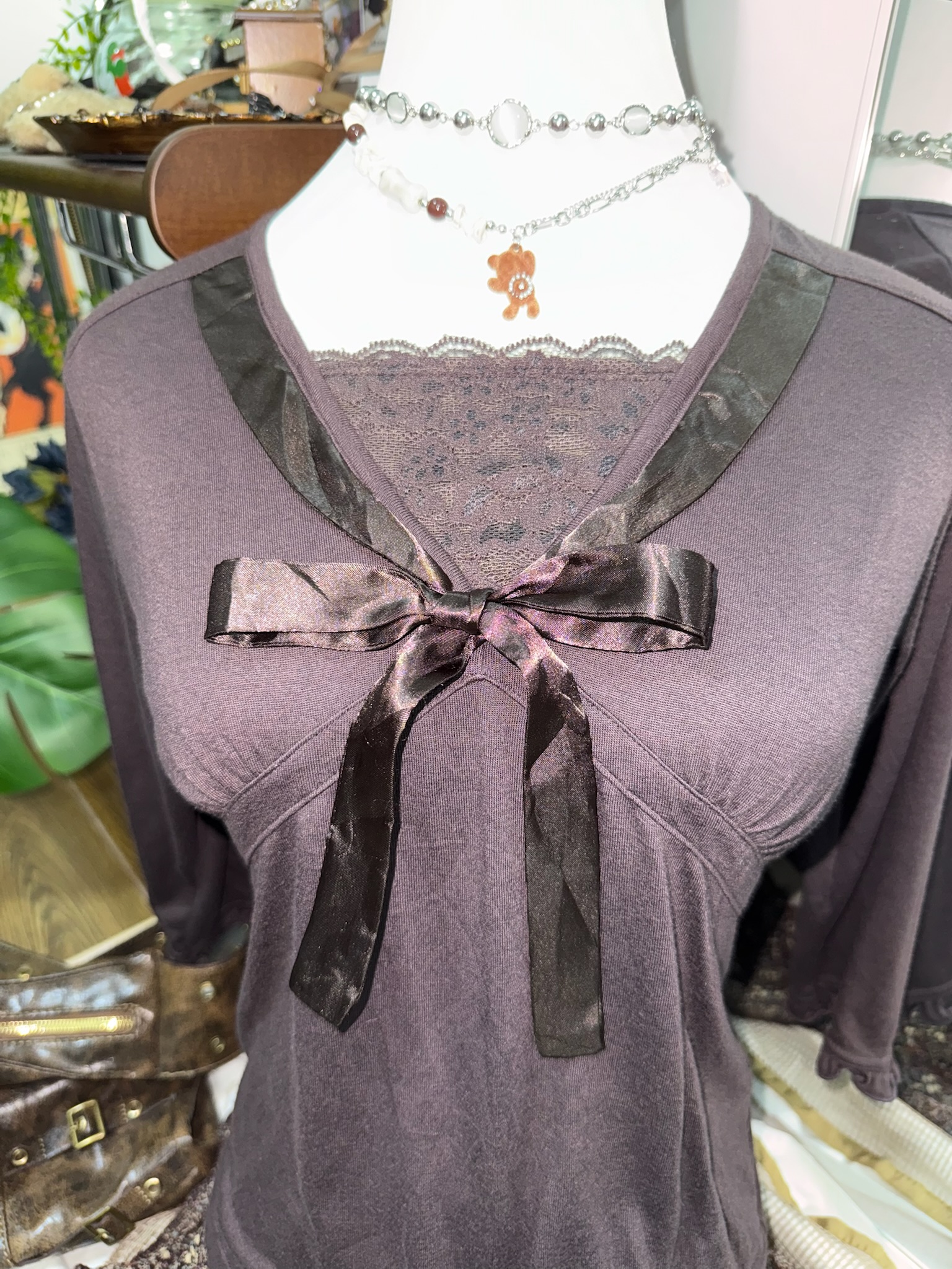 Brown Vintage Mori 2p Top Set