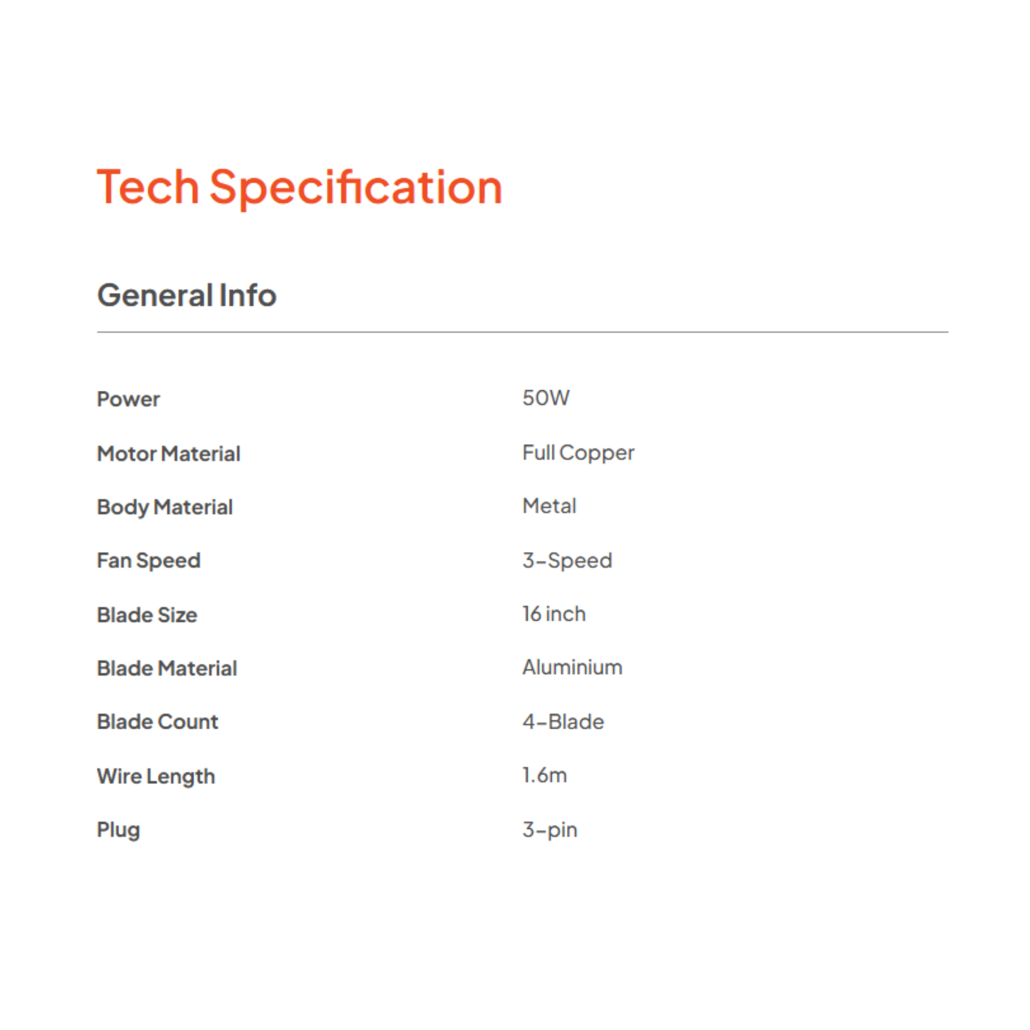 Russell Taylors 16" Metal Blade Stand Fan (SF4)