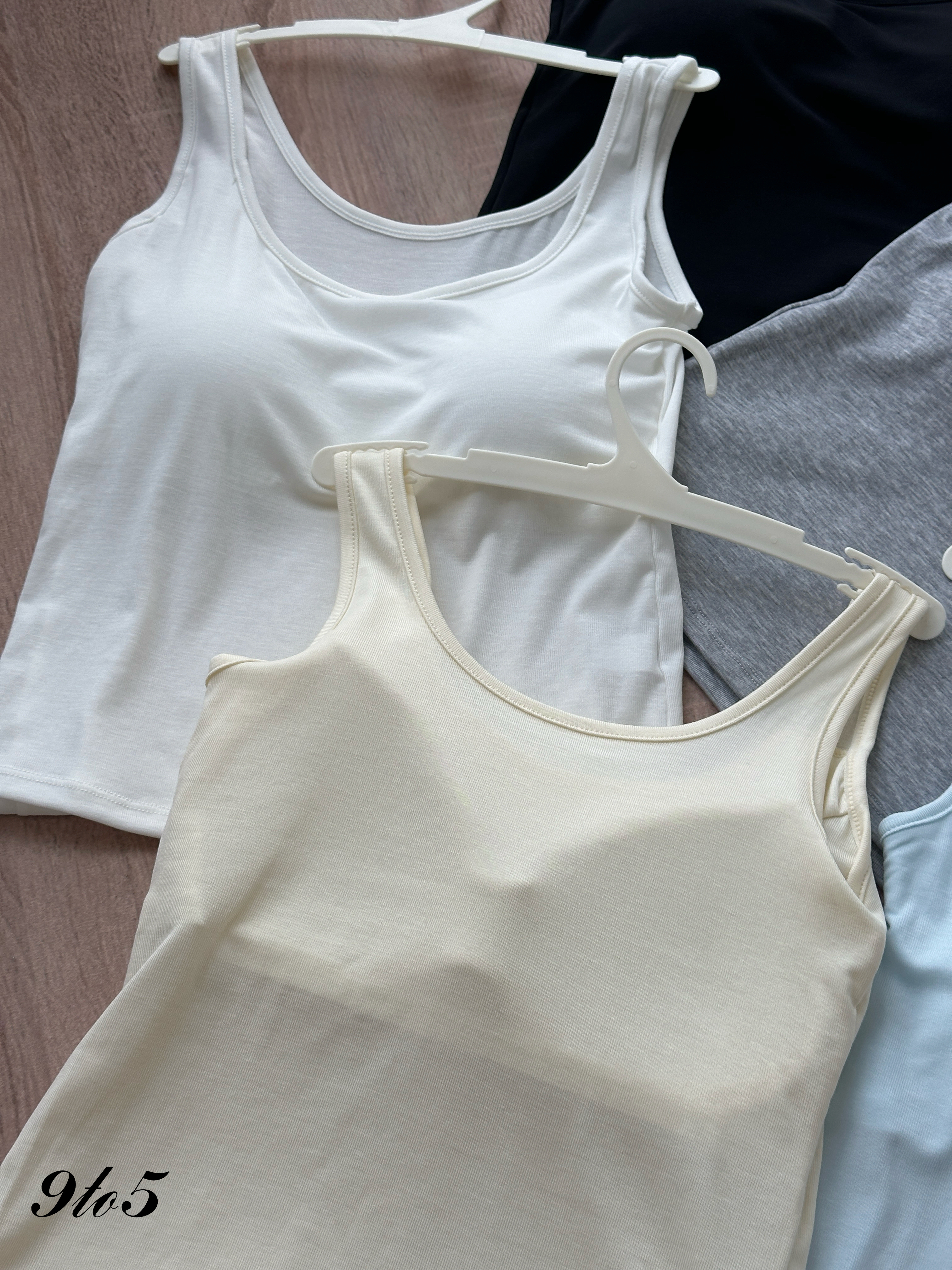 T4270 Singlet with Bra Pad - 5 Colors