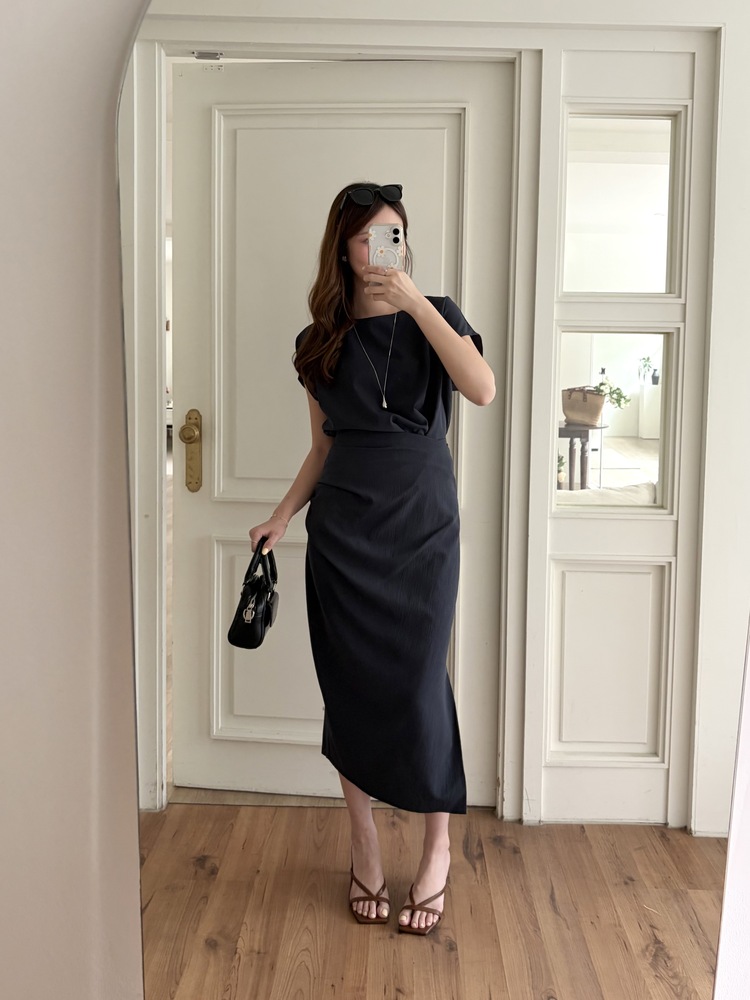 Lyra Ruched Set (Navy)
