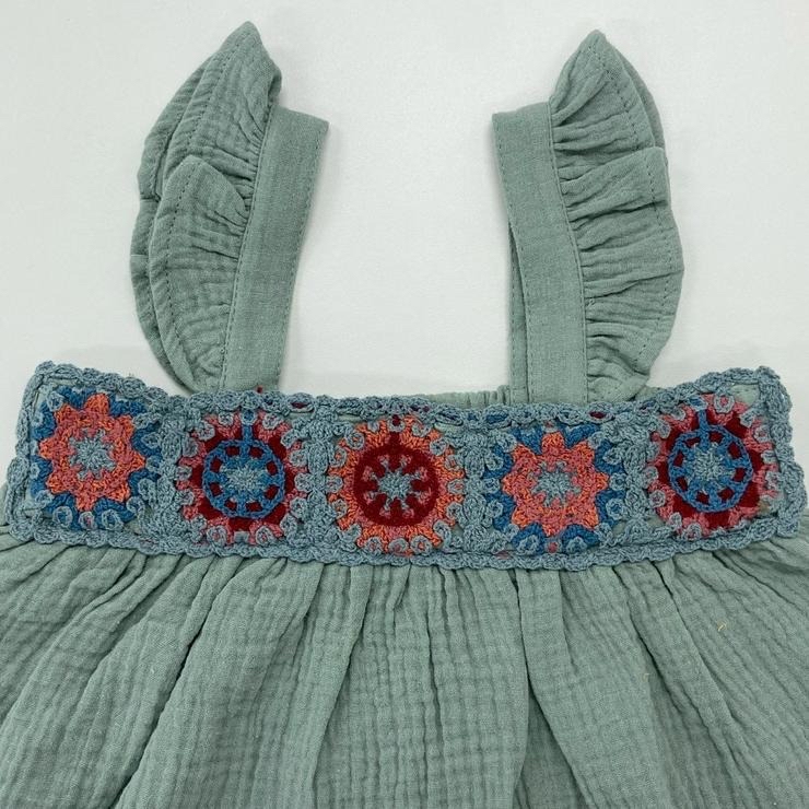 🇯🇵限時預訂 日本直送🇯🇵nayun兩色鉤針編織荷葉邊棉紗吊帶背心