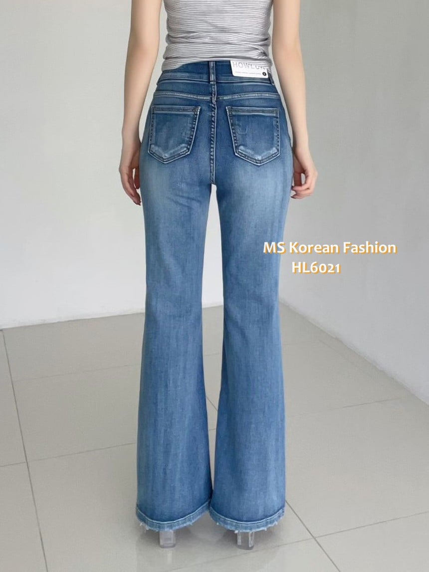 HL6021 韓國🌼Howluk高腰雙鈕喇叭牛