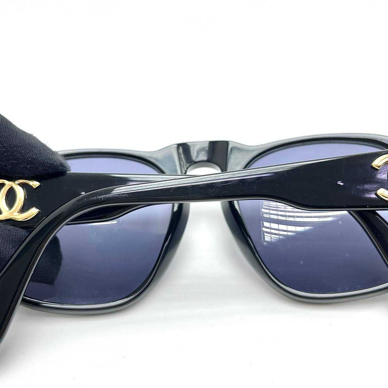 Chanel CC Black Sunglasses GHW