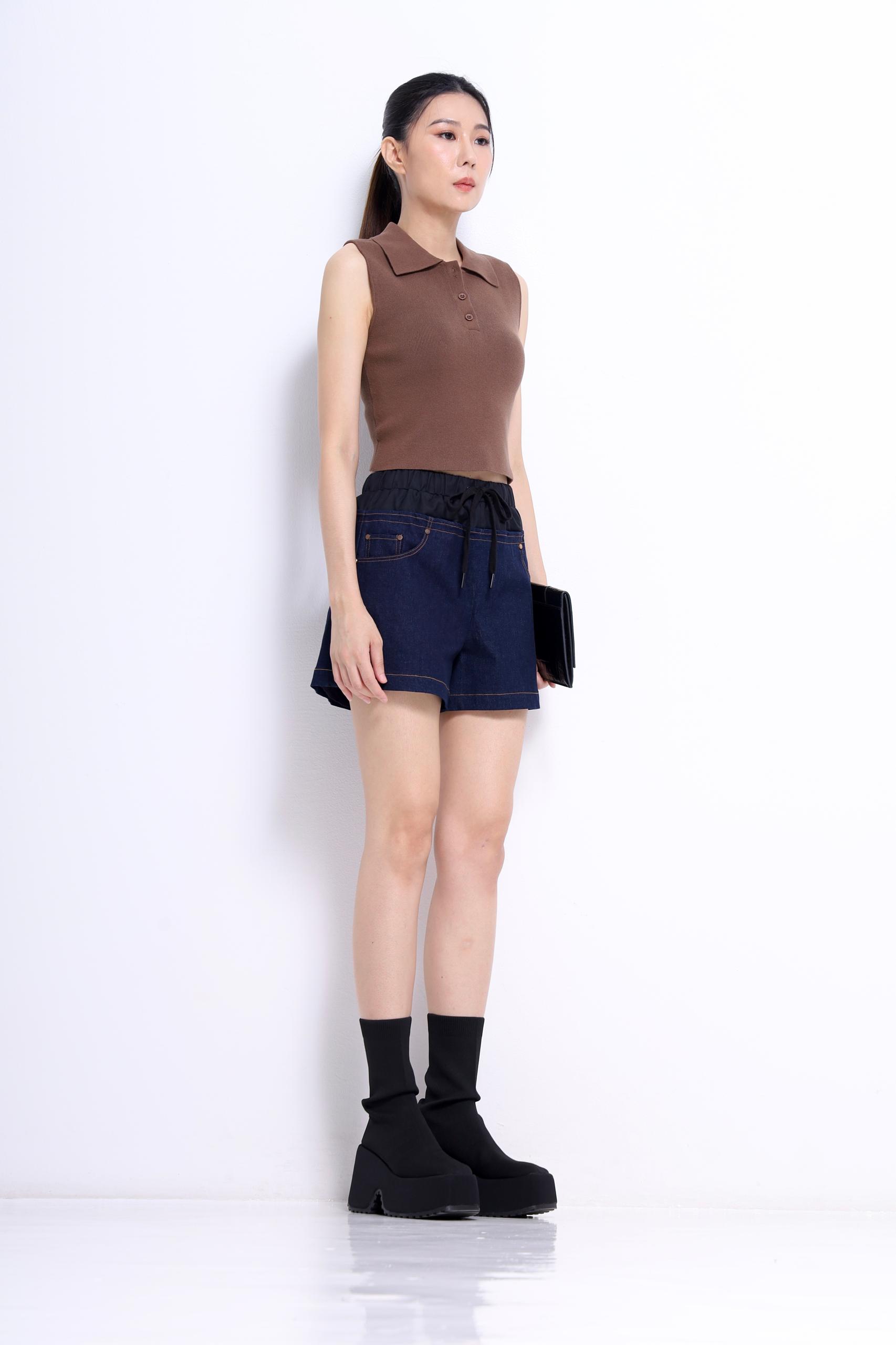 CB2760 Classic Knit Polo Sleeveless Top