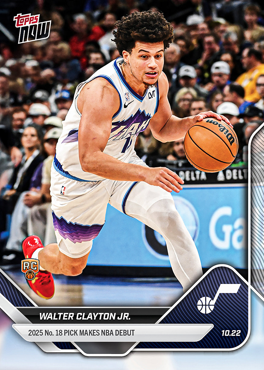 Walter Clayton Jr. RC - 2025-26 NBA Topps NOW® #16 Utah Jazz 新人卡｜PR 764