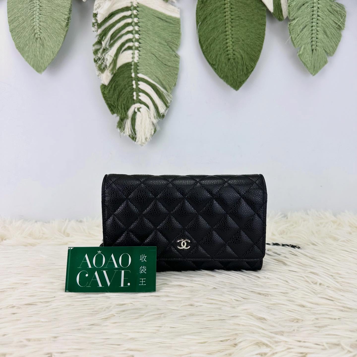 CHANEL 閑置品🌟 黑色銀扣荔枝皮WOC 2026年 全套有單🖤