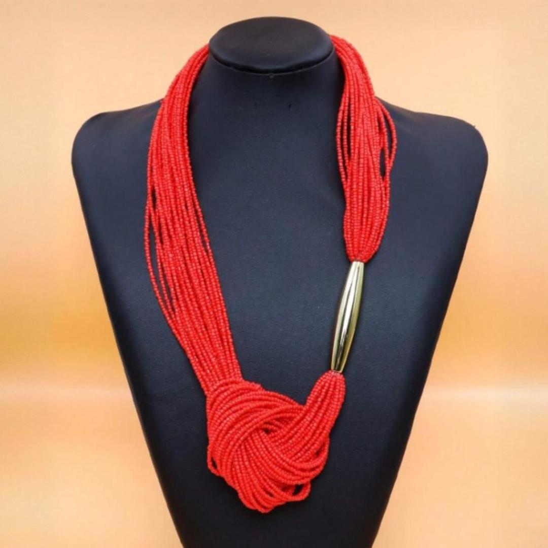 Interlace Bold Bead Necklace