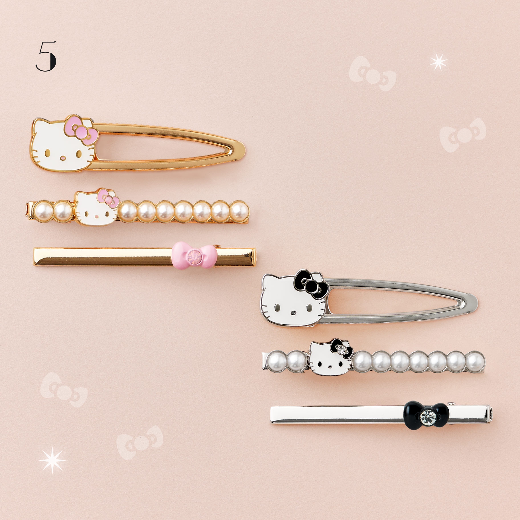 🌸 【預訂】I ♡ Hello Kitty-No.-髮夾Set