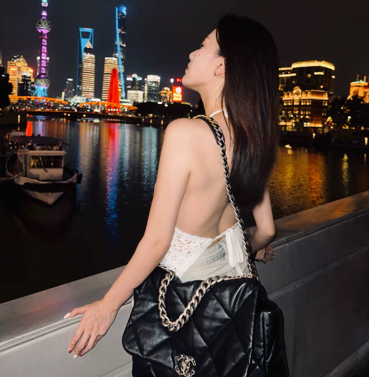 Full set Chanel 19bag 灰色配銀🩶