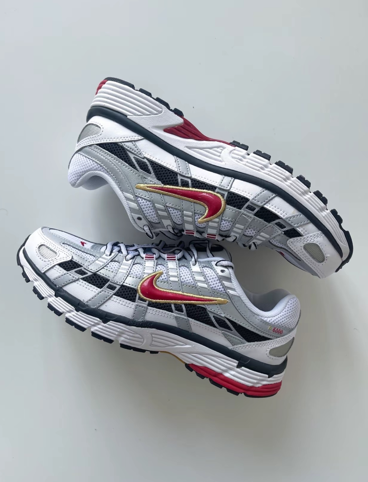 BV1021-101 Nike P-6000 White Gold Red BV1021-101