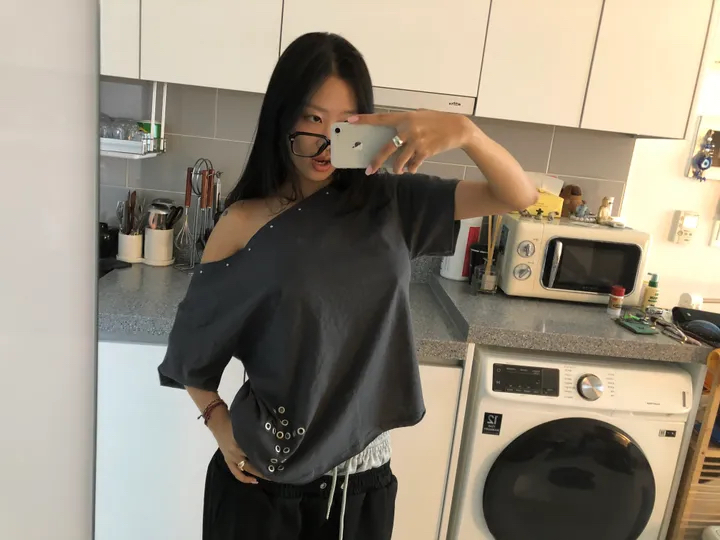 Cross Grommet Off Shoulder Top