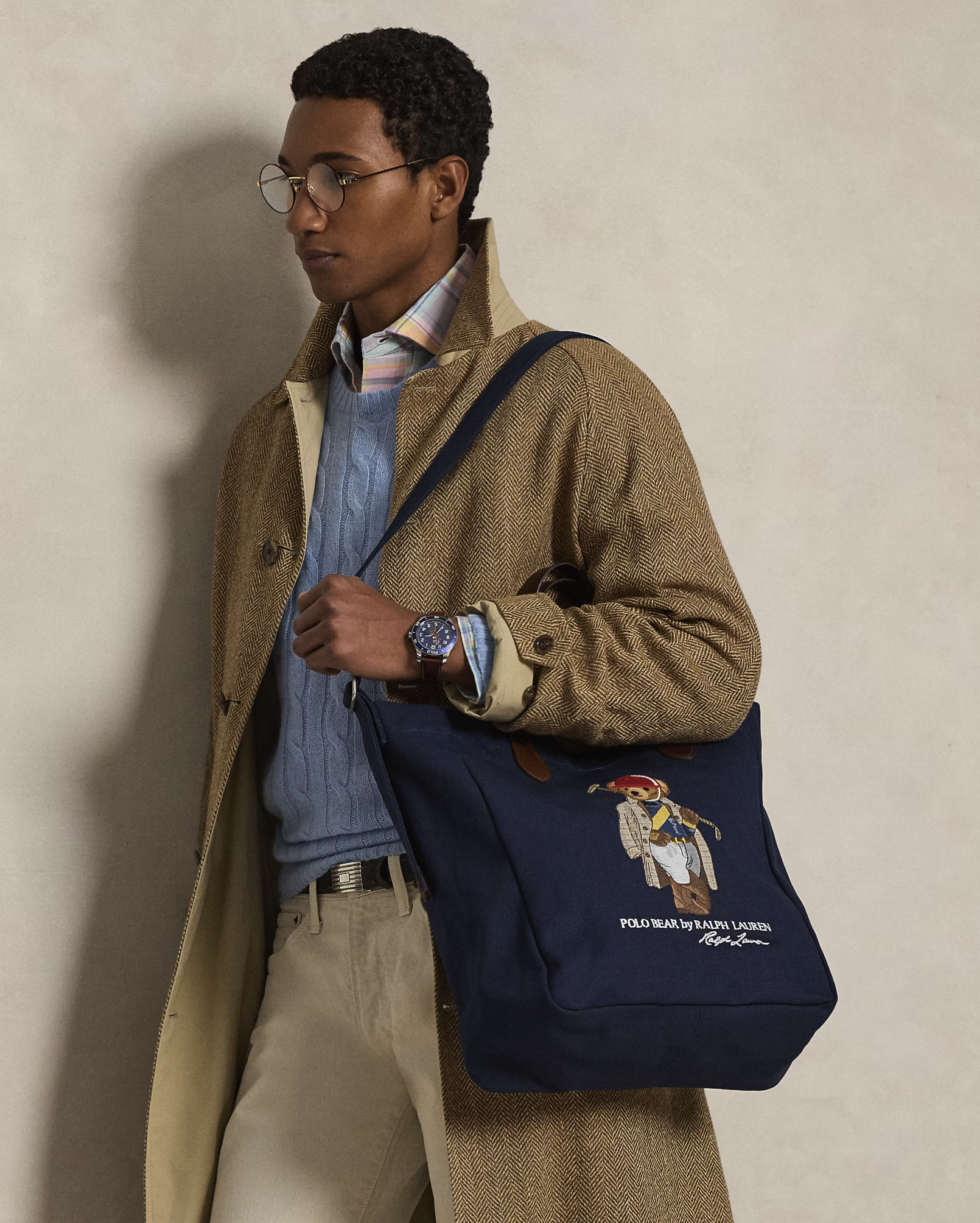 Polo Bear Canvas Shopper Tote