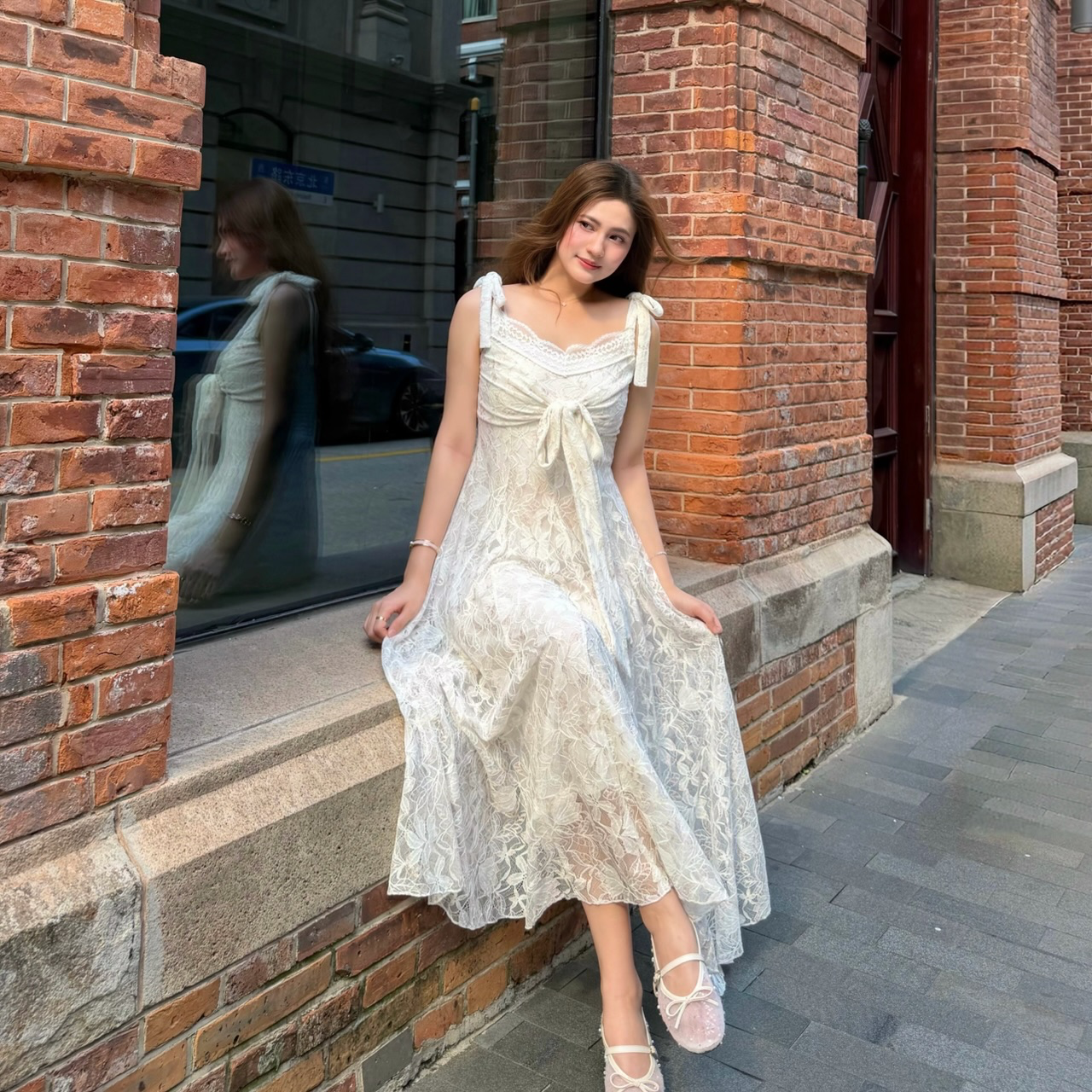#HANNA-made# Rose Gold Reverie Lace Dress