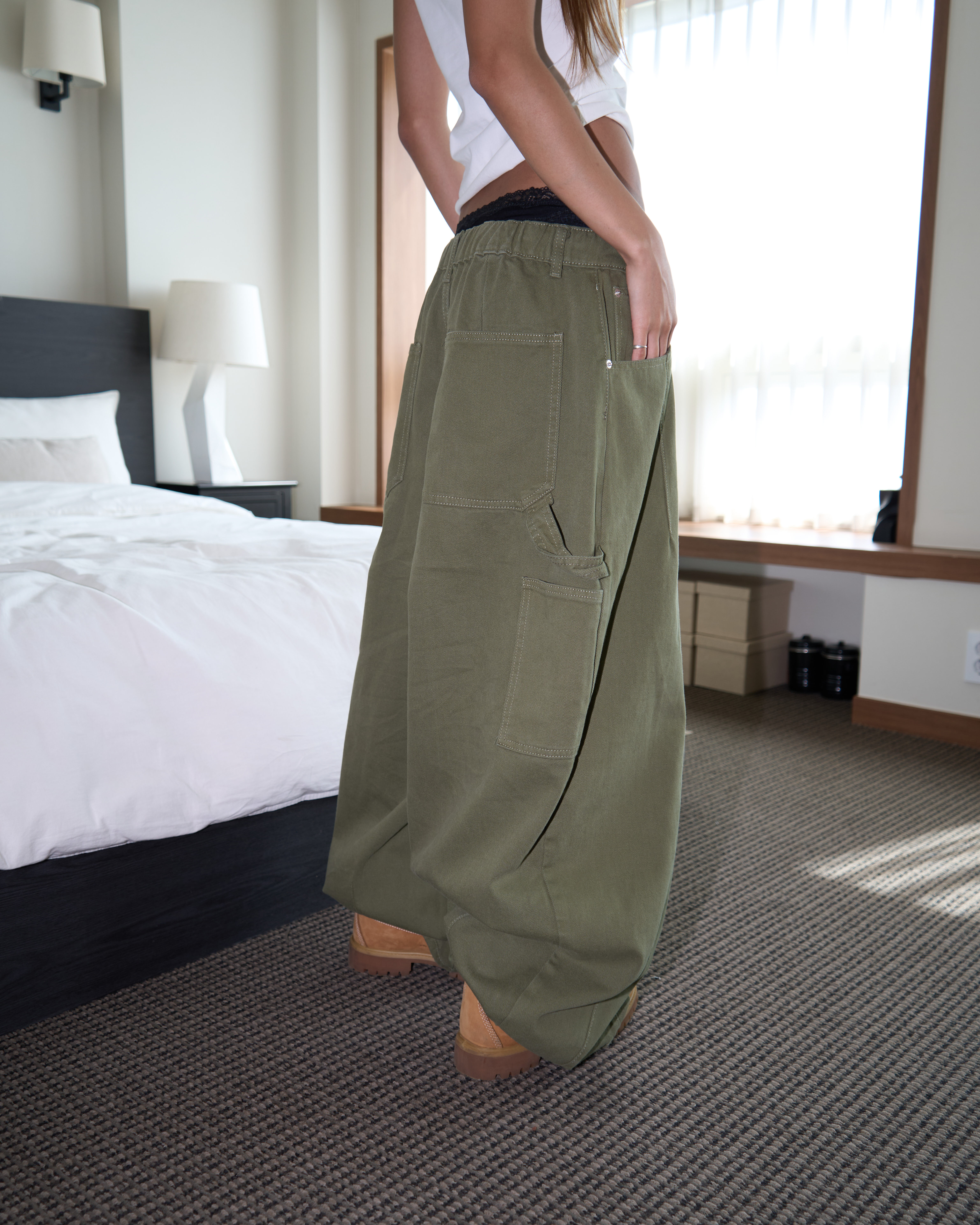 Sido Mega Wide Carpenter Cotton Pants(Unisex)