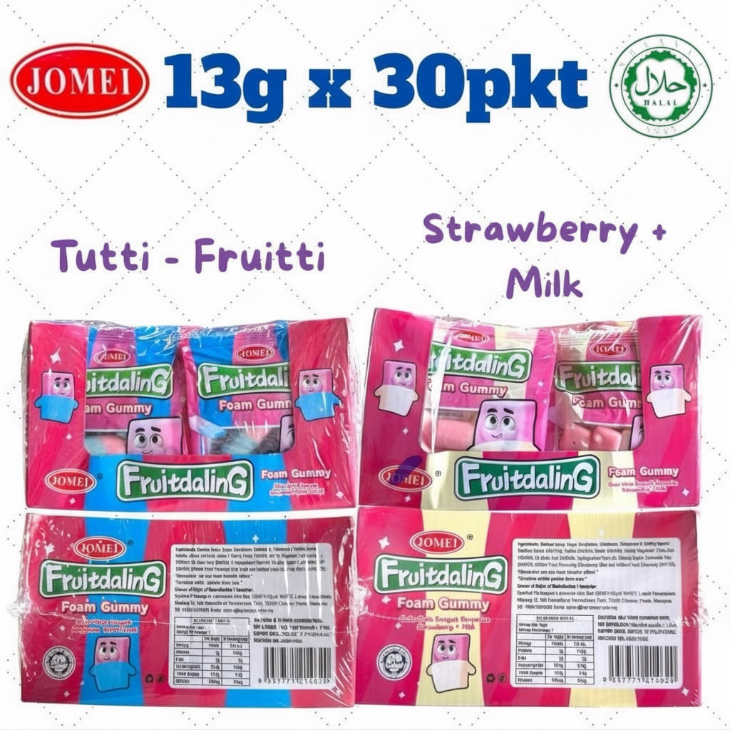 30pcs JOMEI Fruitdaling Foam Gummy Gula Gula Kunyah Berperisa HALAL (TTF)