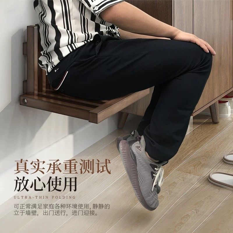 掛牆摺疊換鞋櫈 玄關摺椅 門口鞋櫃隱藏穿鞋櫈 浴室摺疊櫈  stool