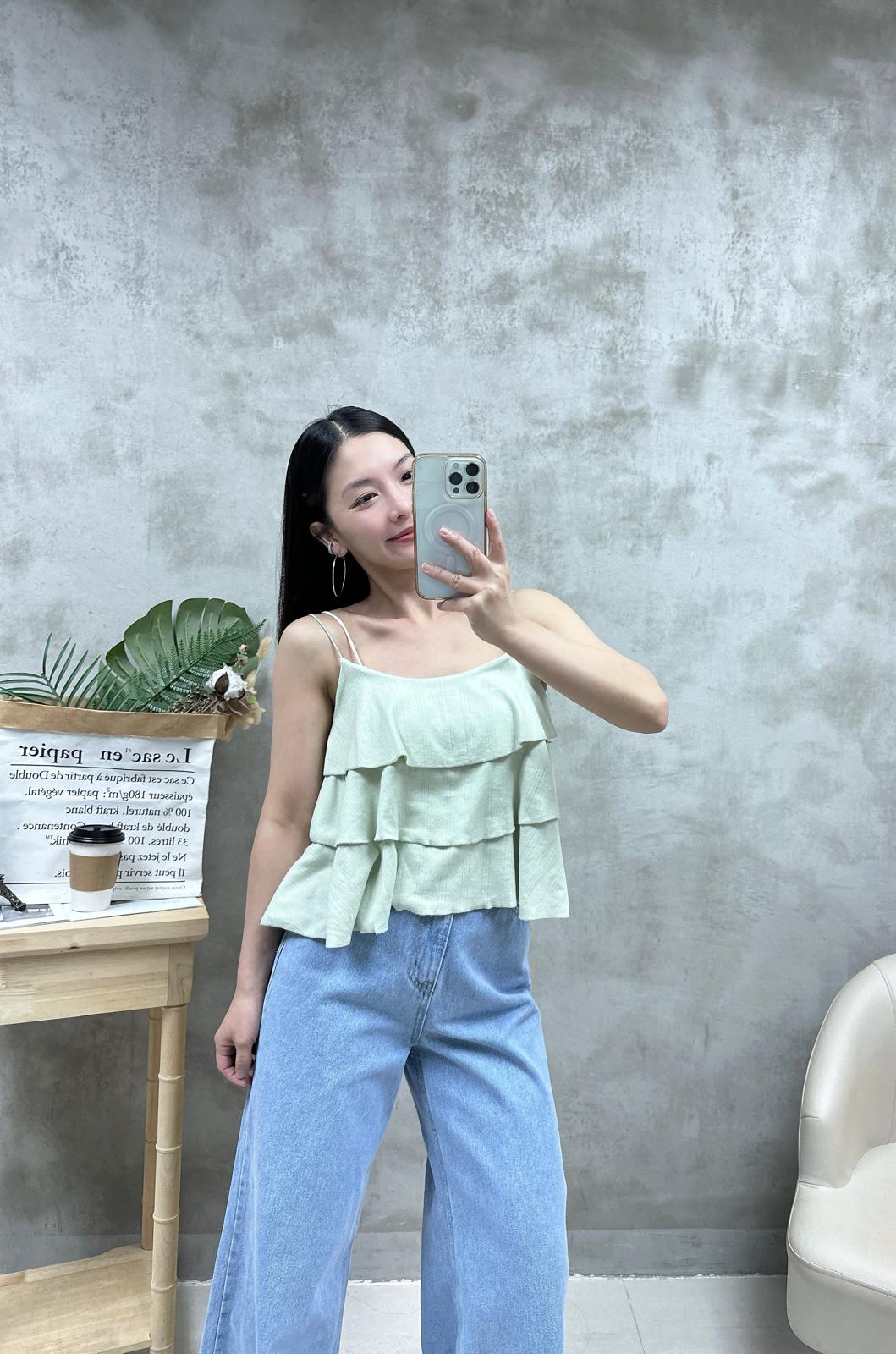 S04 棉質ruffle吊帶