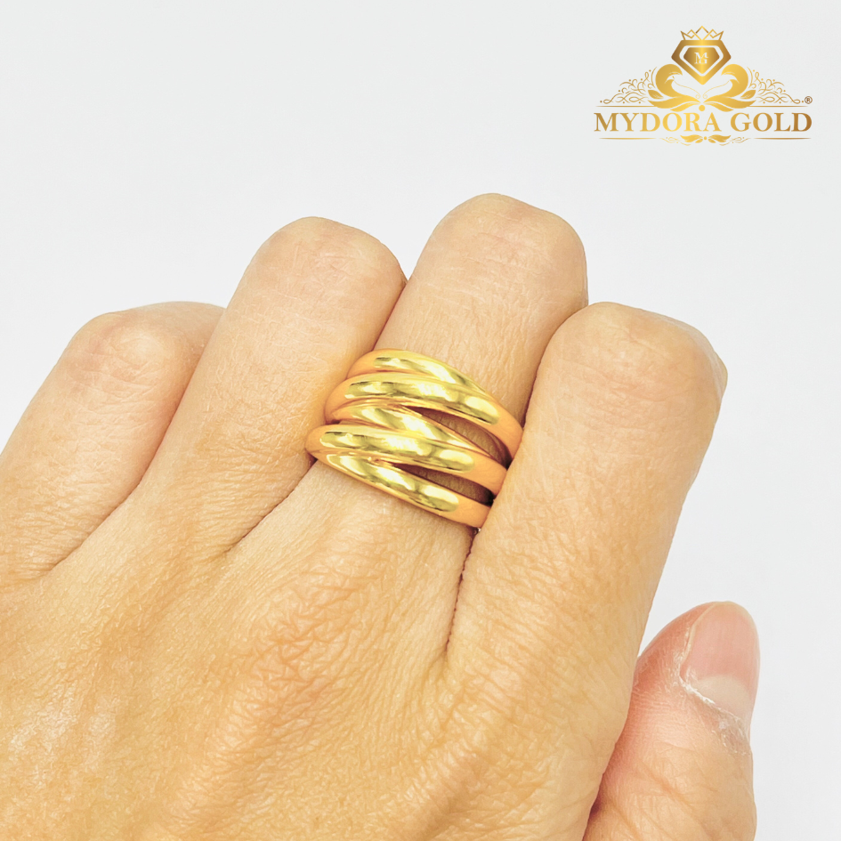 MYDORA Cincin Nabila 5 Layer Full Gold (5G) l EMAS 916/22K