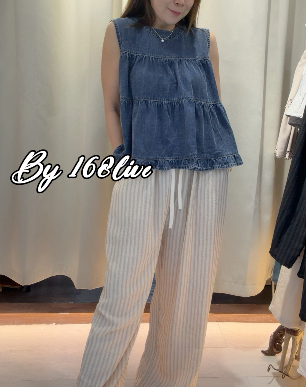 New✨涼感條子褲