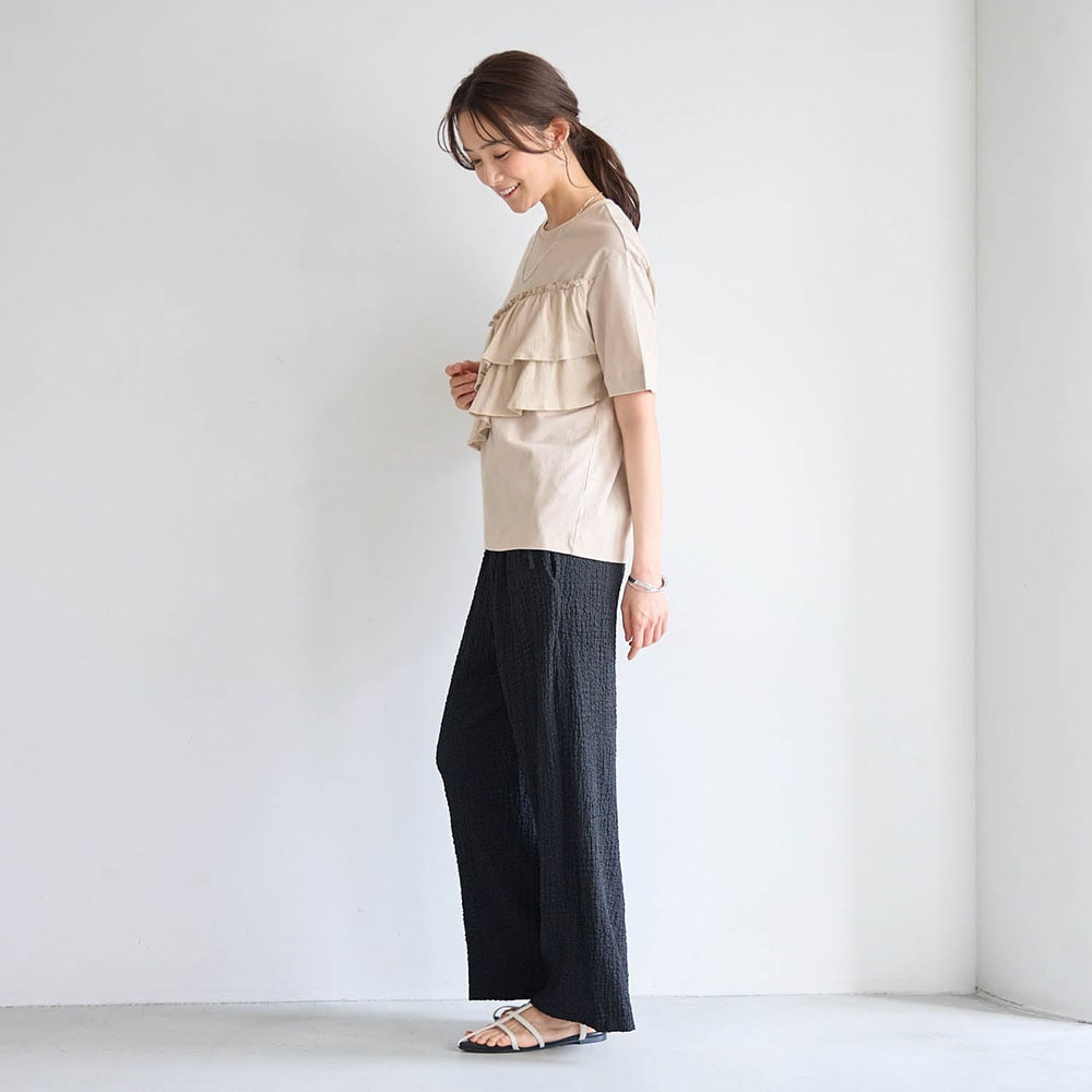 🆕【⭐訂購⭐】 🇯🇵日本直送 🌀❣️ #親子裝❣️ GITA 奶油狀 荷葉邊 短袖 tee［2款選］🌀 [ELDA-0221][260524]