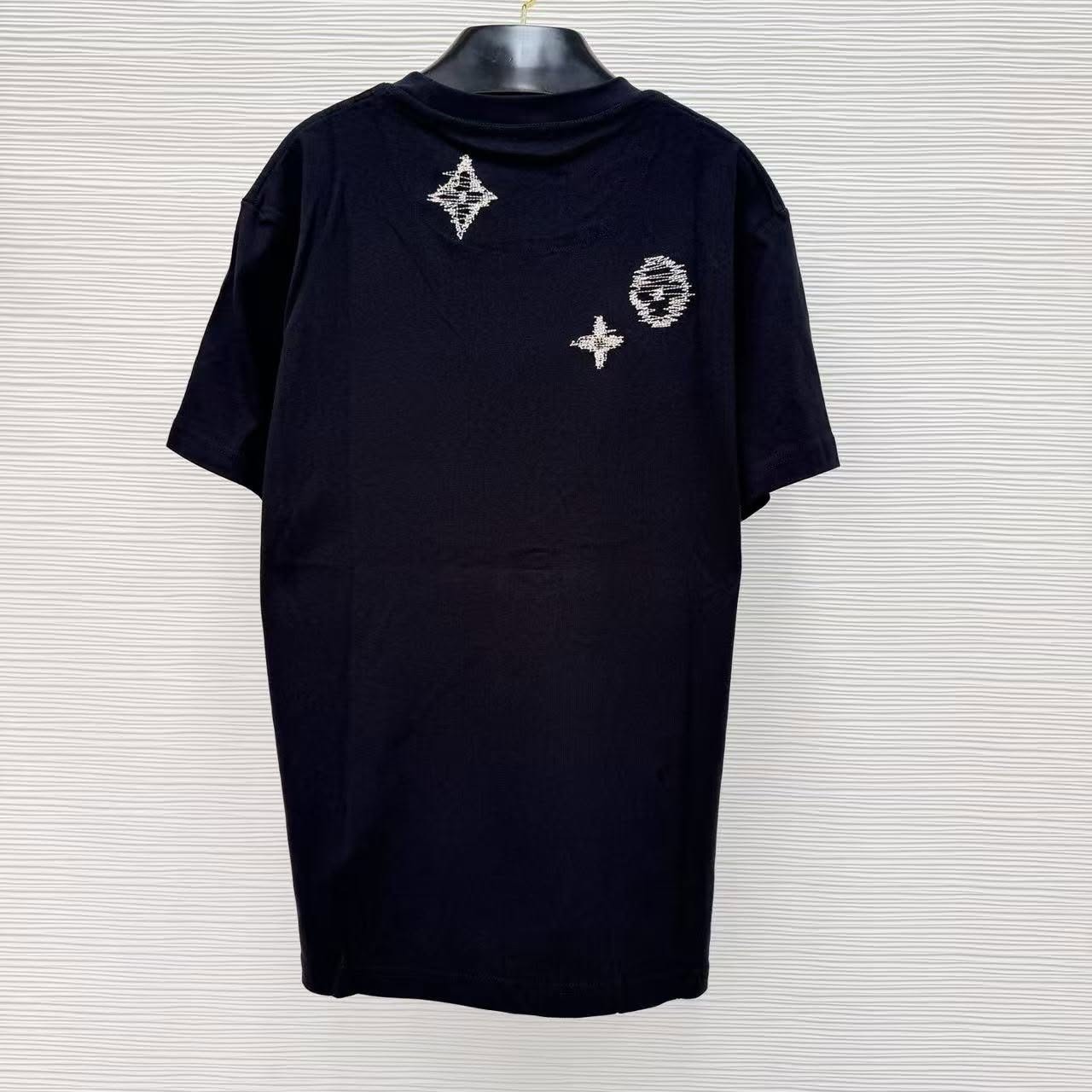 【原單】LV Embroidered Signature Short-Sleeved T-Shirt 刺繡簽名短袖Tee