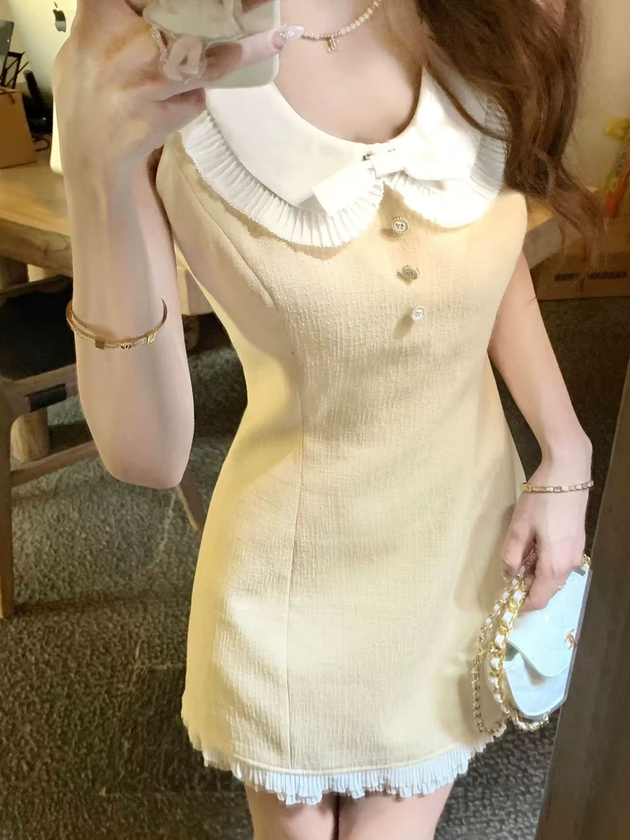 DR377法式小香风短裙