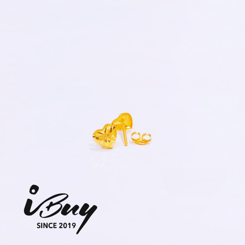 916 GOLD LINE CROSS LOVE EARSTUD 916 金 双行光面交叉耳钉