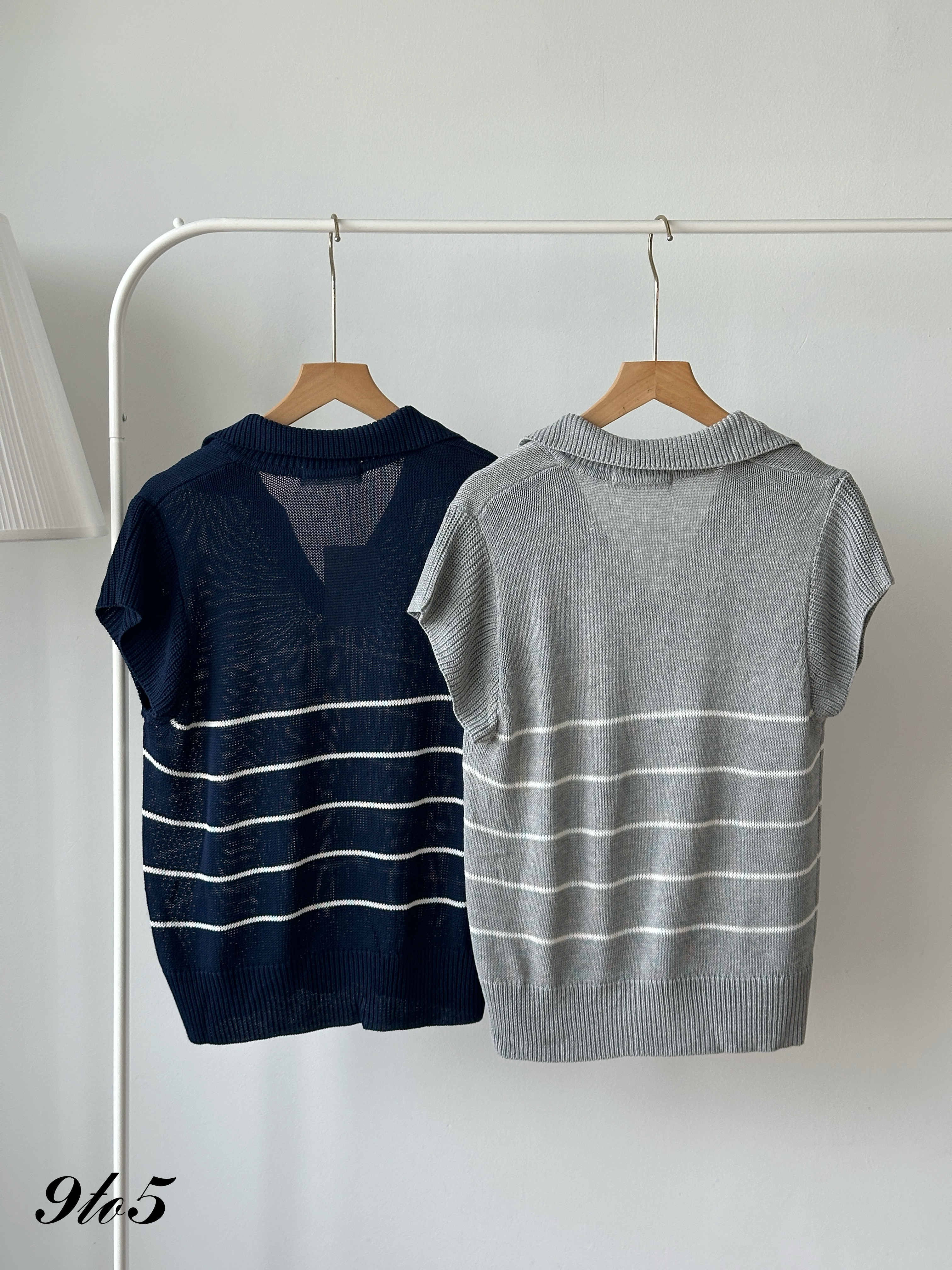 T4402 Cape Sleeve Stripe Knit Top - 4 Colors 
