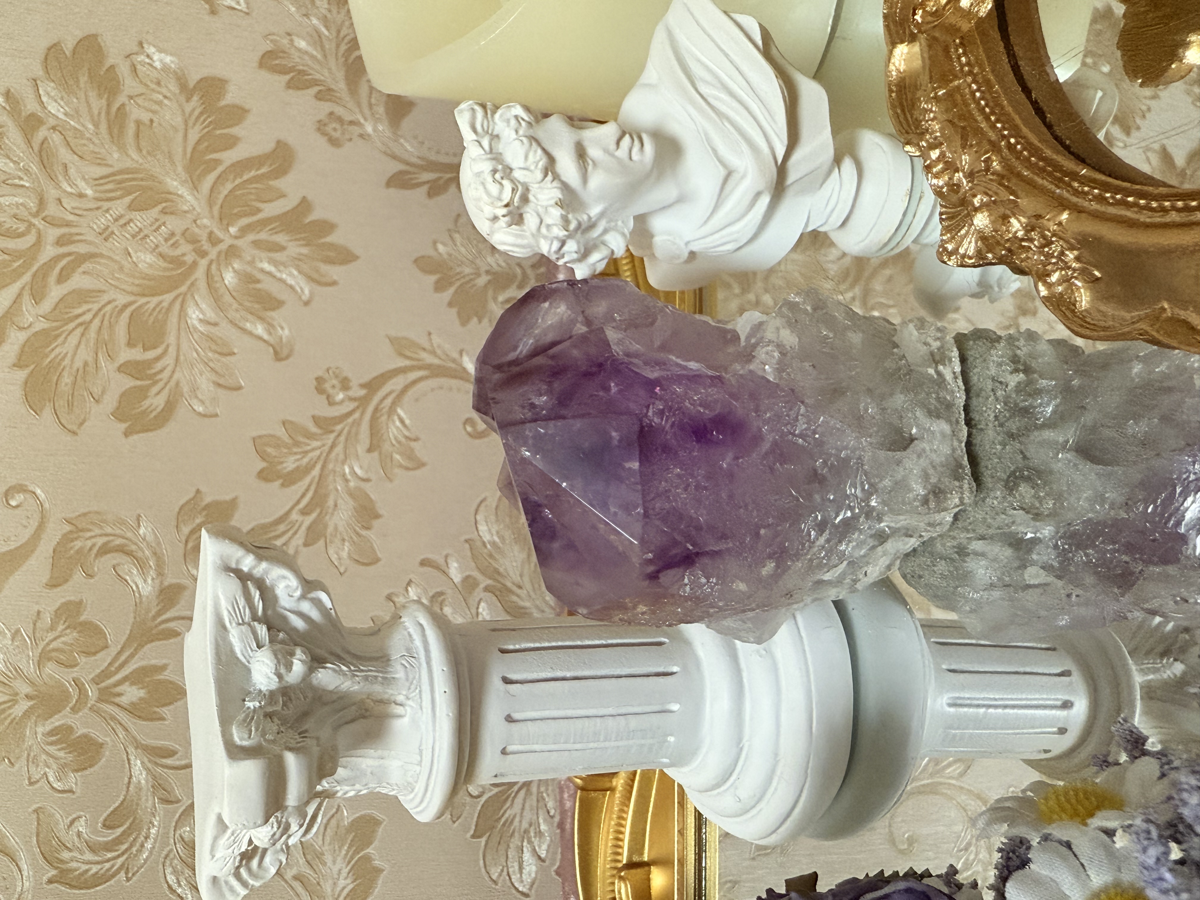 正宗巴西 ‧ 教堂風紫幻影原礦晶簇