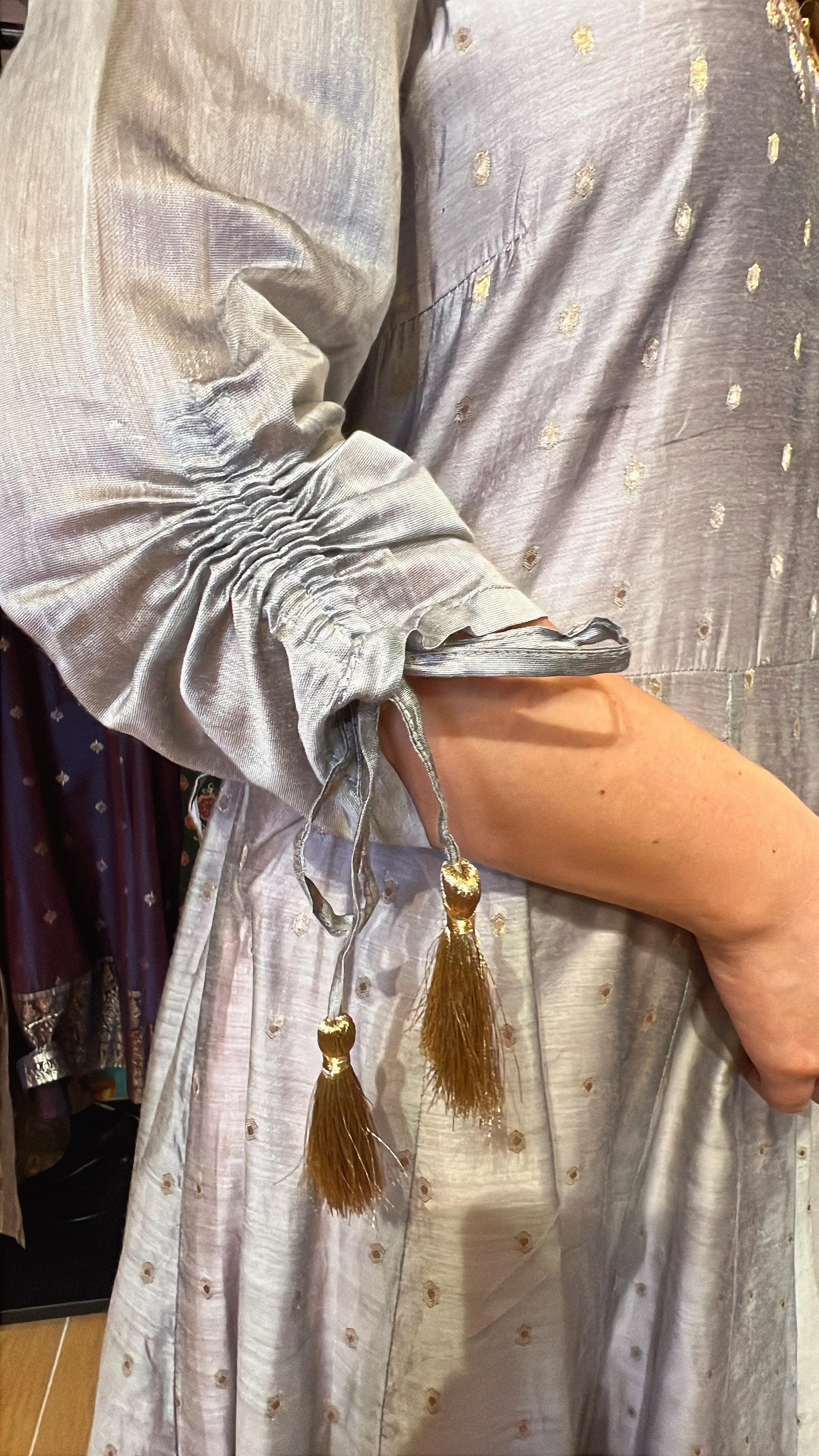 Silver Grey X Pink 2-Layer Emb. OP 48" #1014