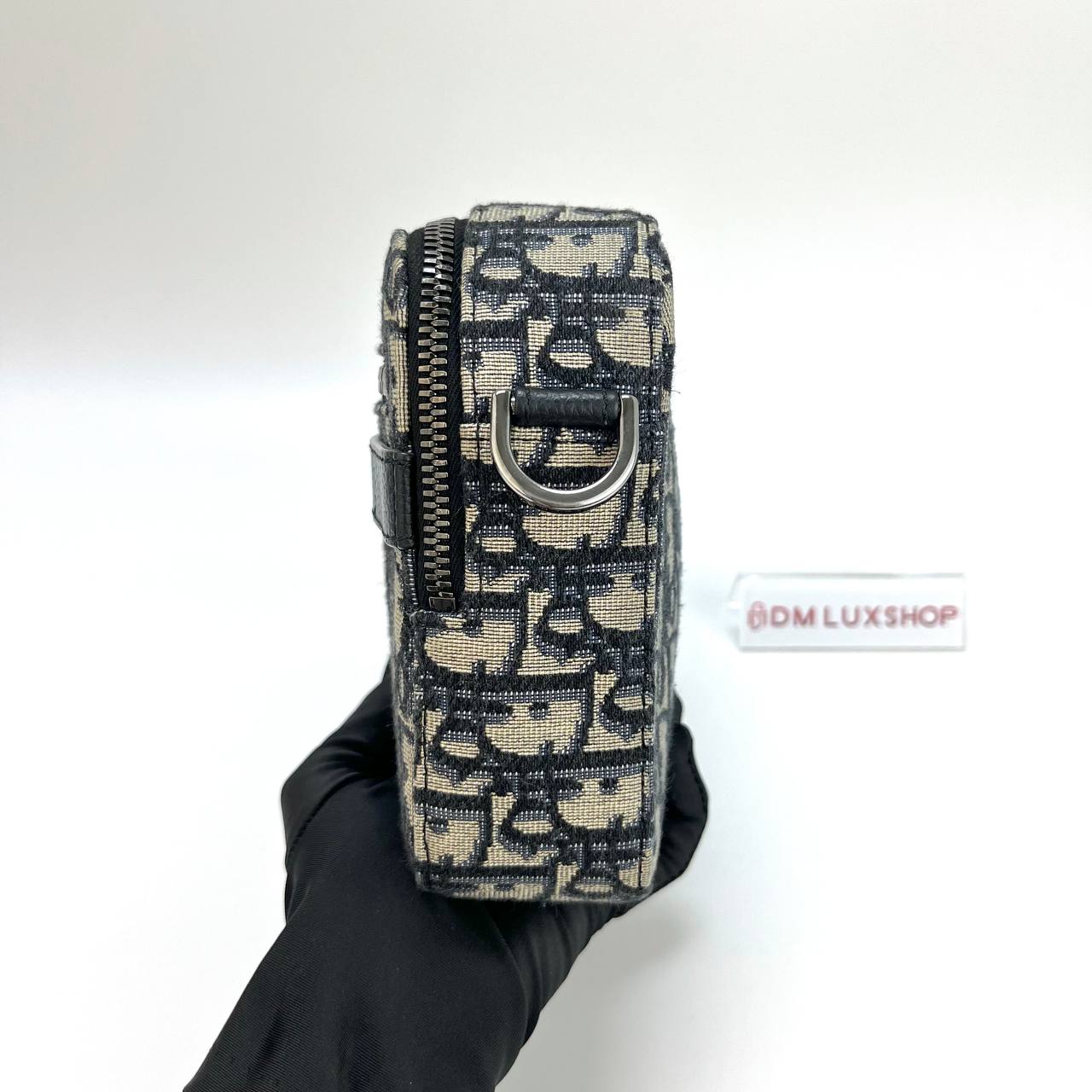 Dior Blue Oblique Safari Bag w/ Strap SHW