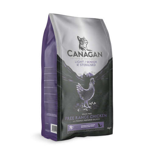 CANAGAN 原之選 無穀物 走地雞｜老貓配⽅（減肥/高齡貓）貓糧 4Kg