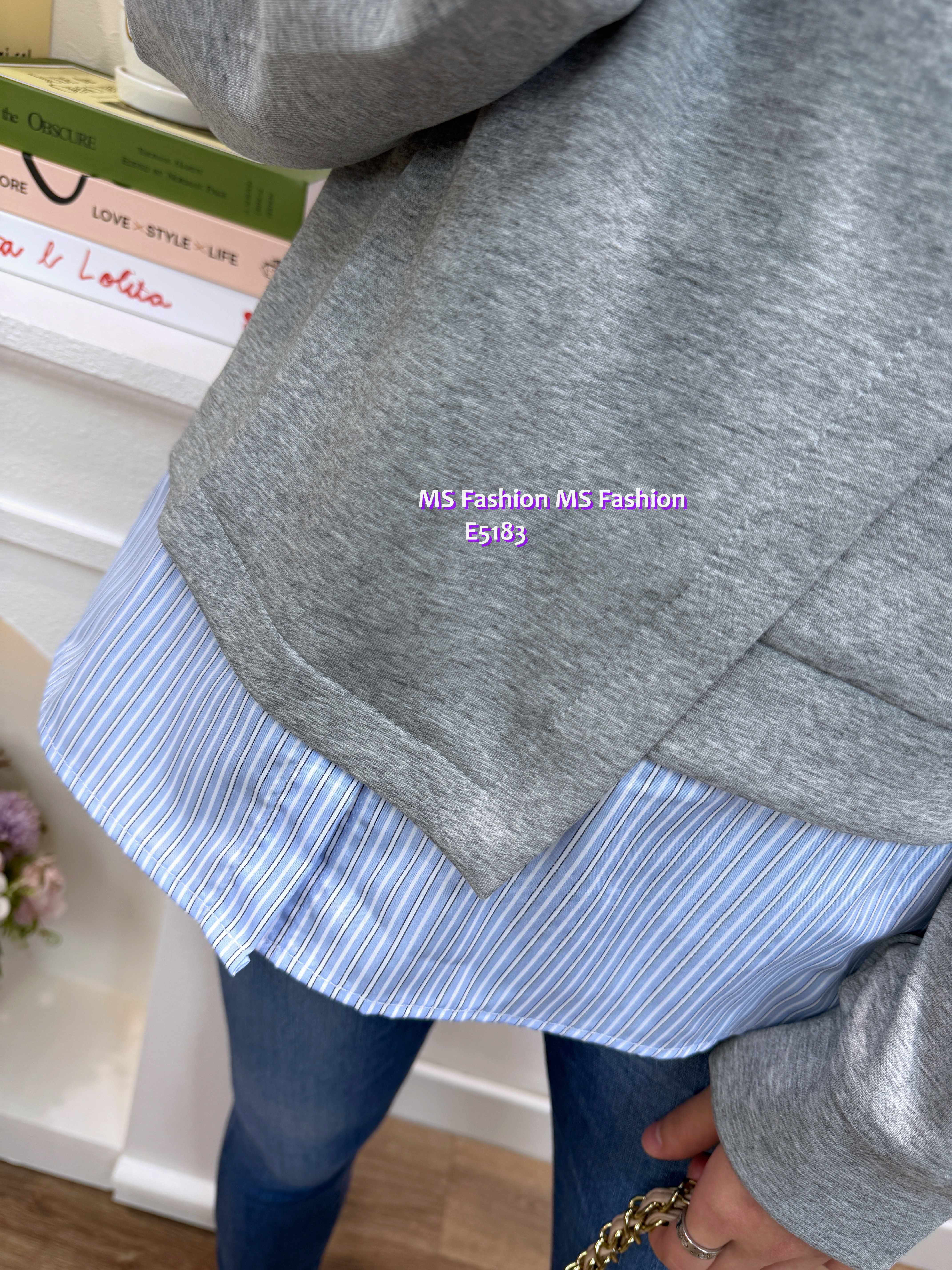E5183 拼條子pattern top