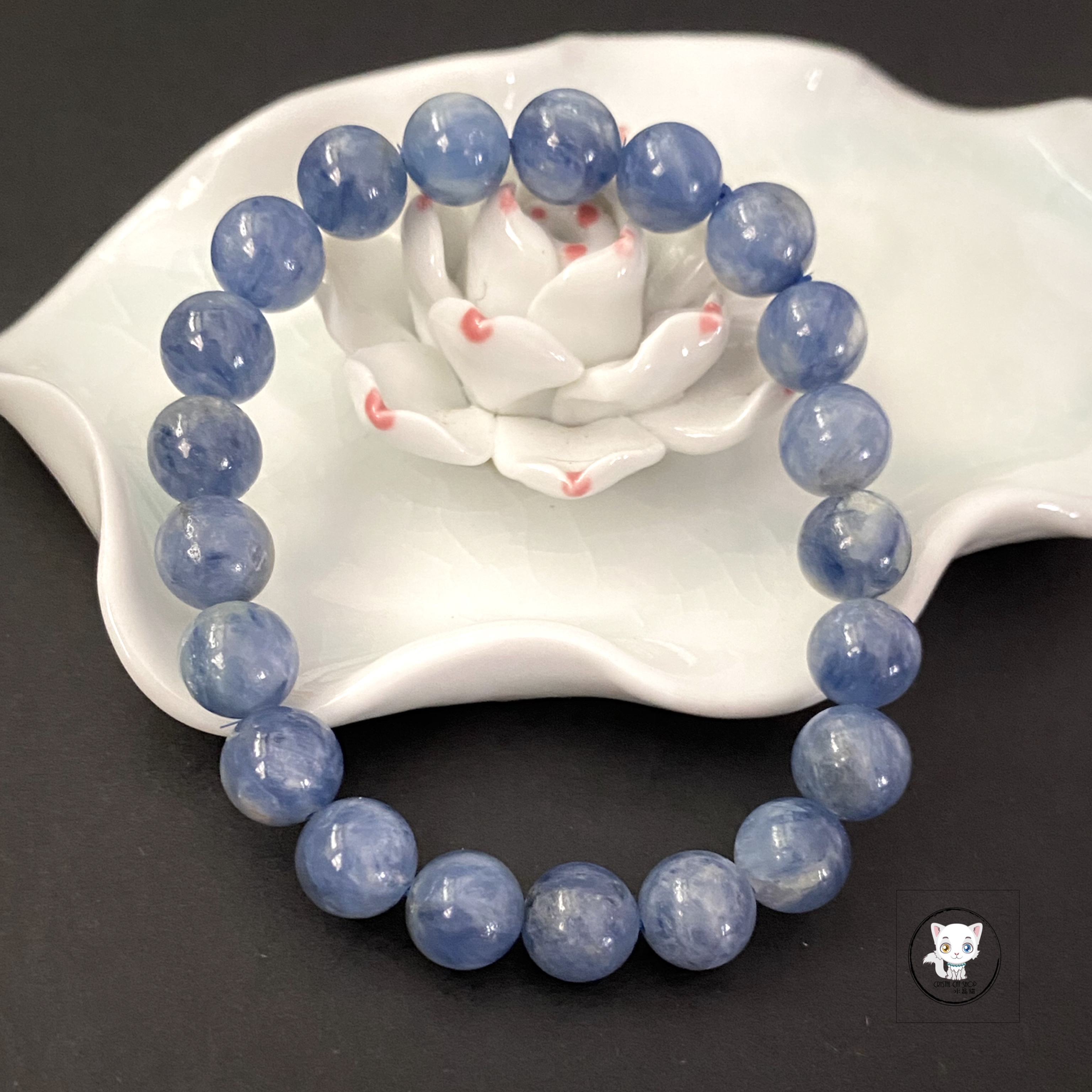 美國原色藍晶石手鏈 9mm