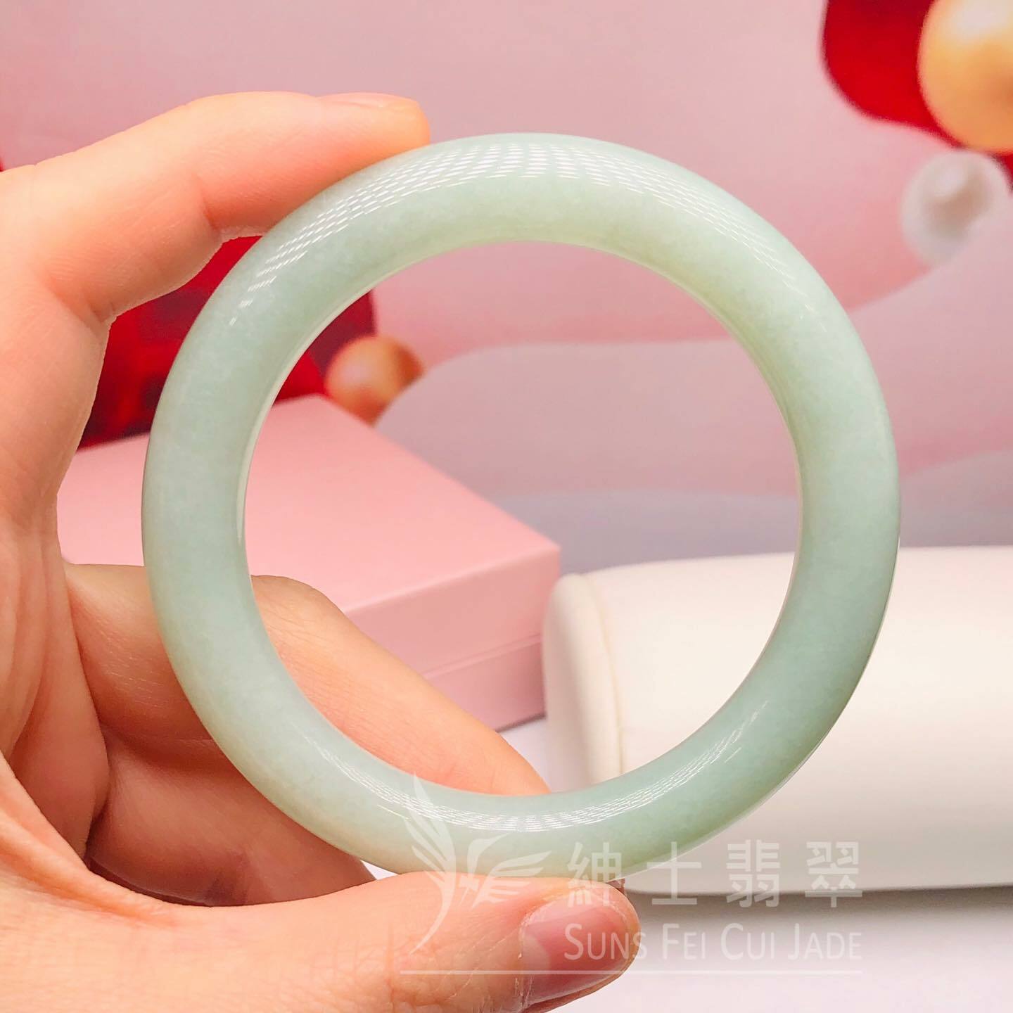 擺三橋晴水色圓鐲54.8mm