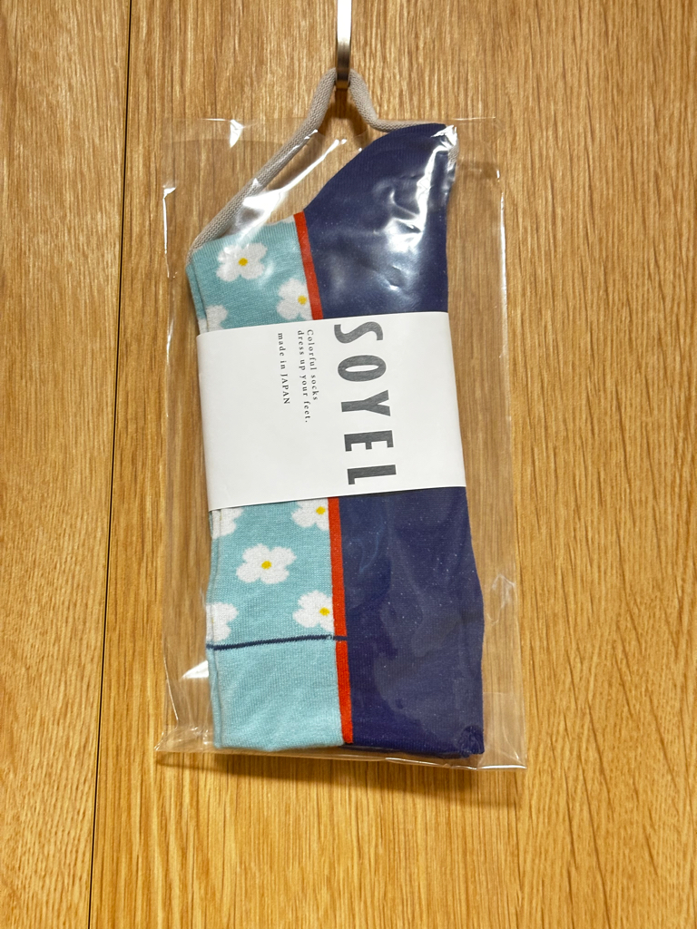 日本製拼色花花襪