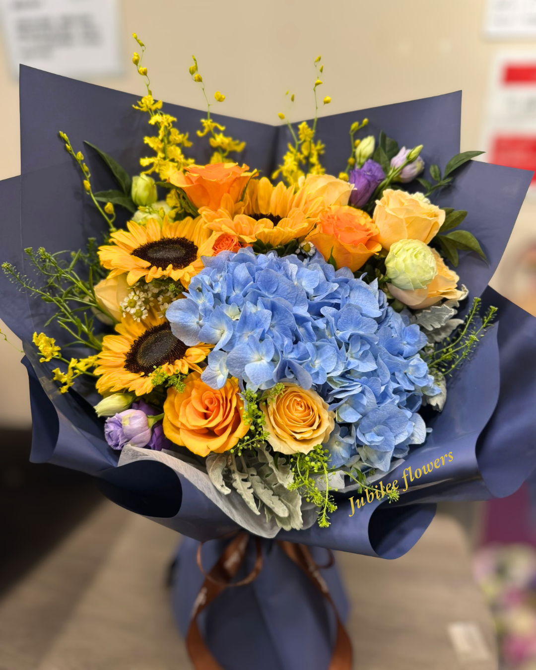 🌻向日葵 · 繡球 · 玫瑰花束