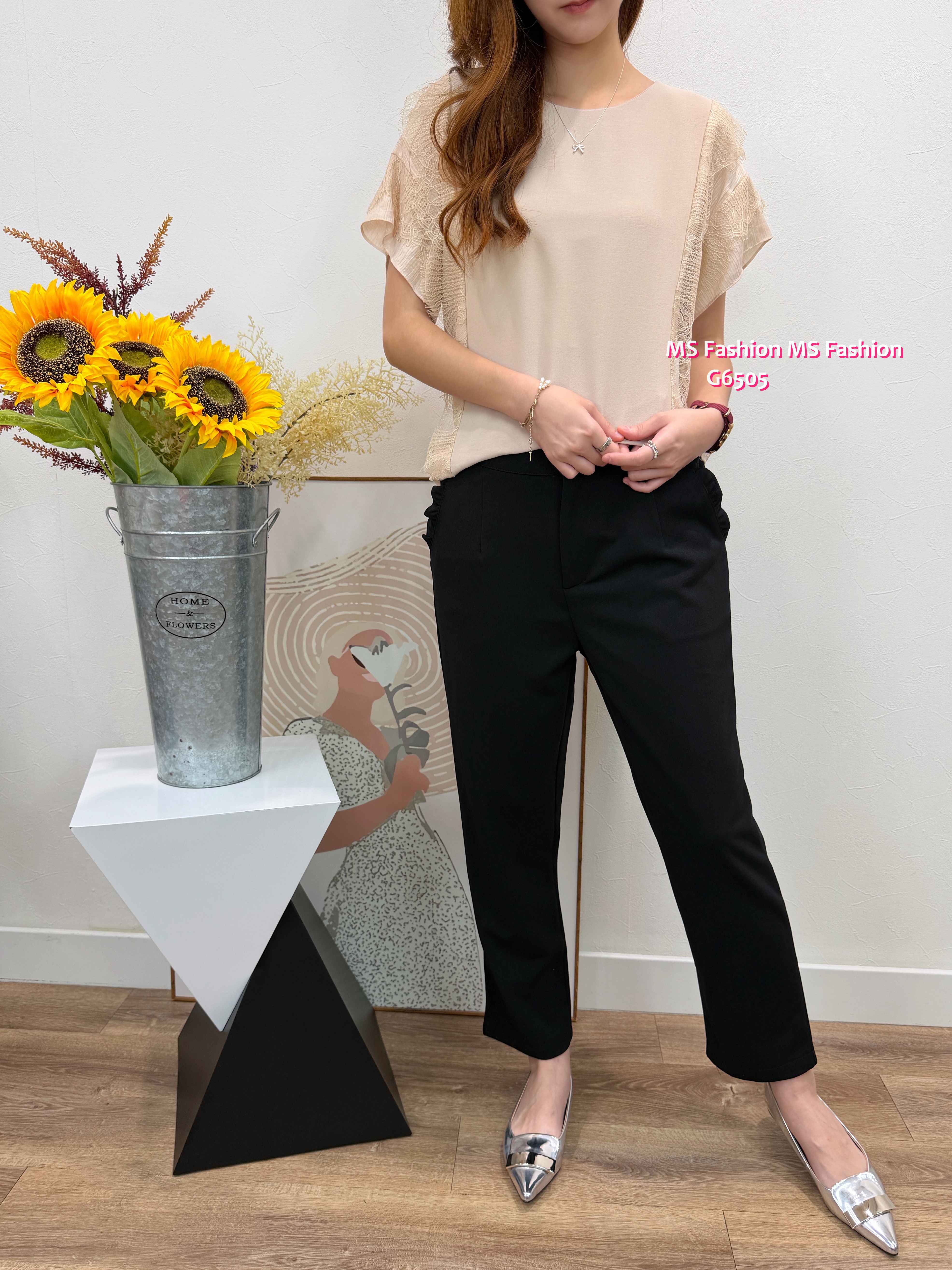 G6505 靚料拼lace top