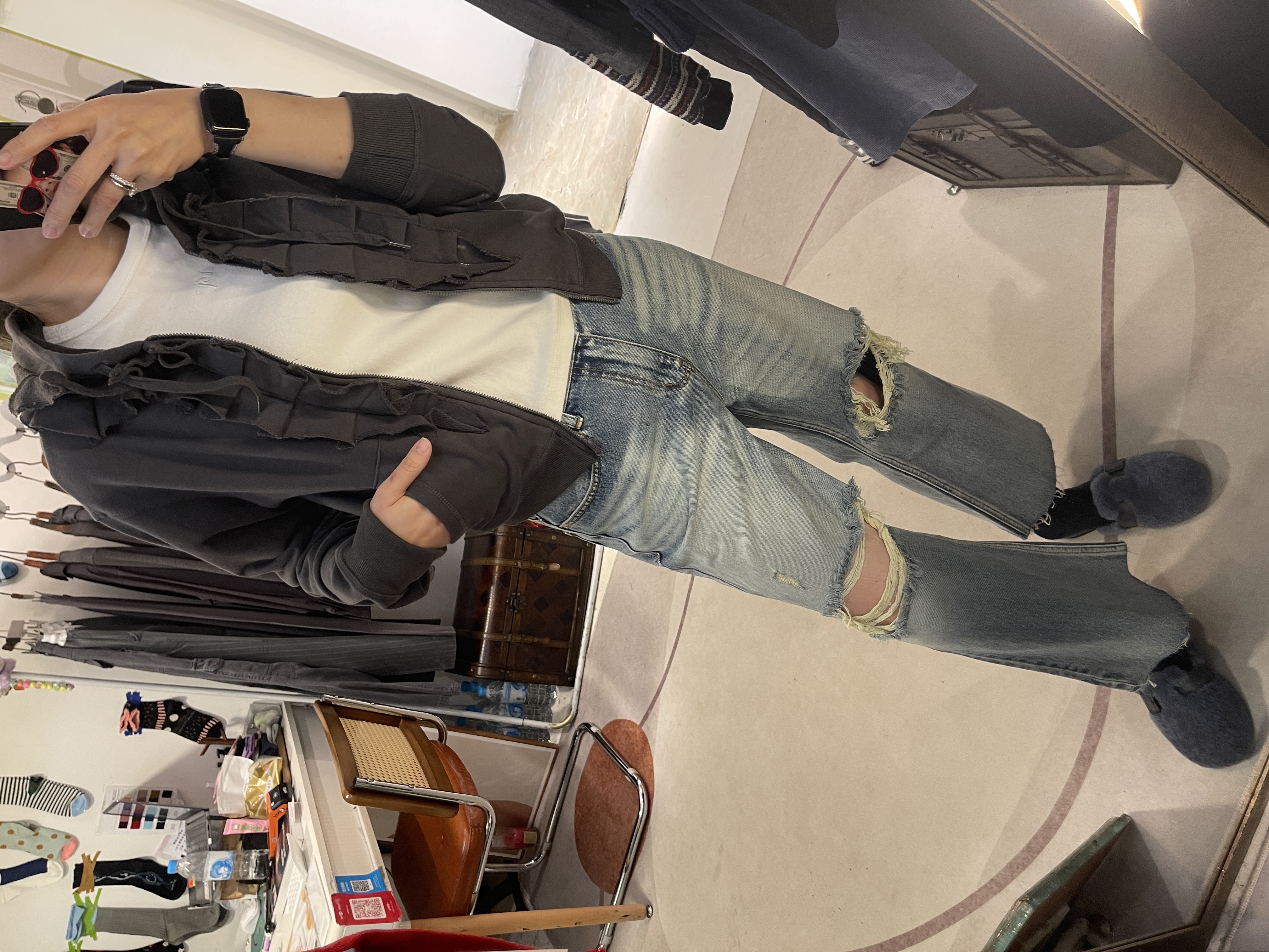 Damaged vintage jeans