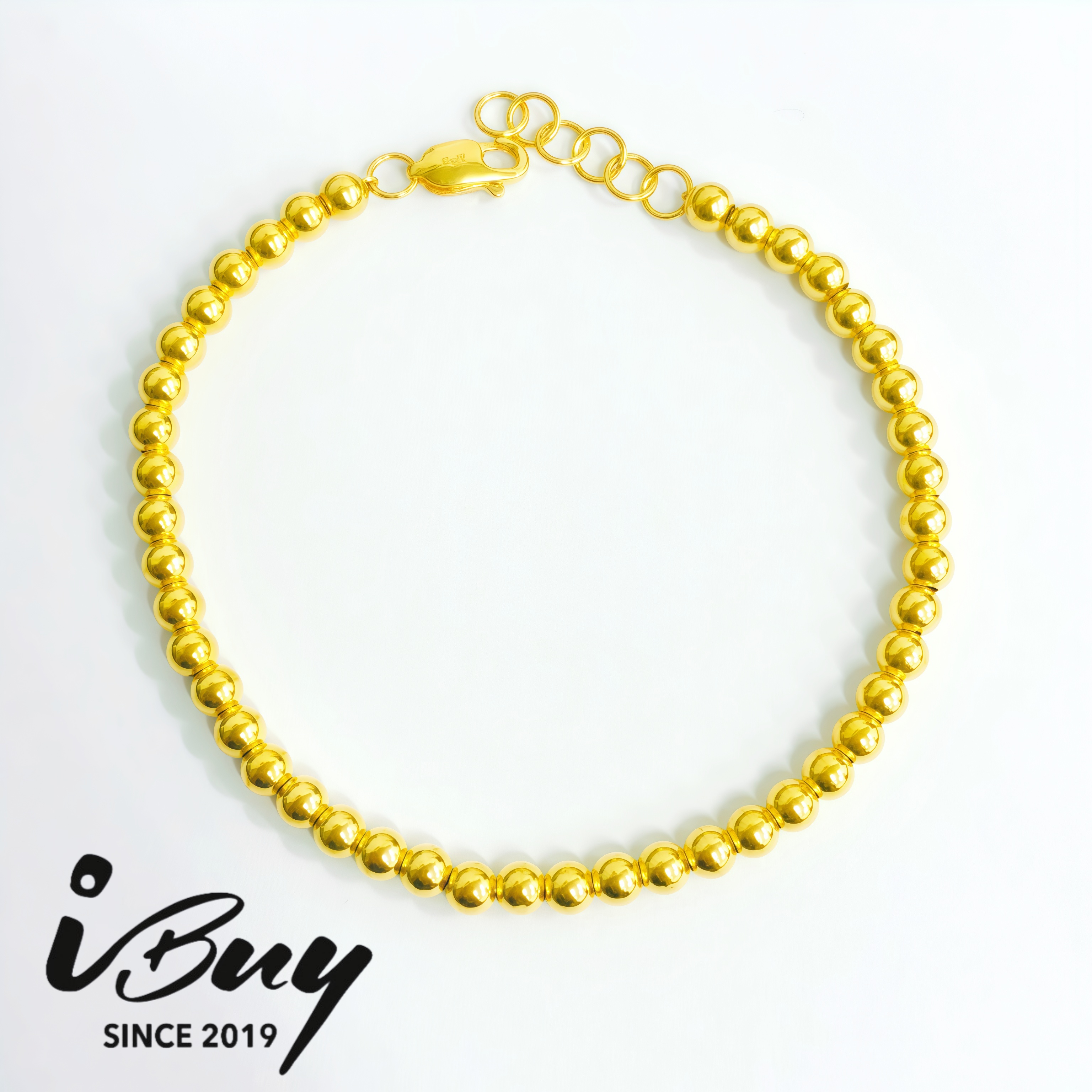 916 GOLD BALL CHAIN BRACELET 916 金 光珠手链