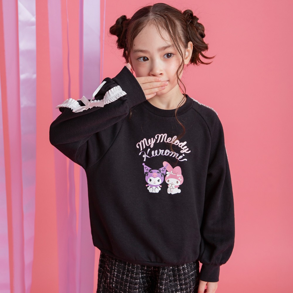 🆕【⭐訂購⭐】🇯🇵日本直送 🌀#Kuromi & #Melody 蝴蝶結蕾絲袖 衛衣［3款選］🌀 [ELJA-0280][261129]