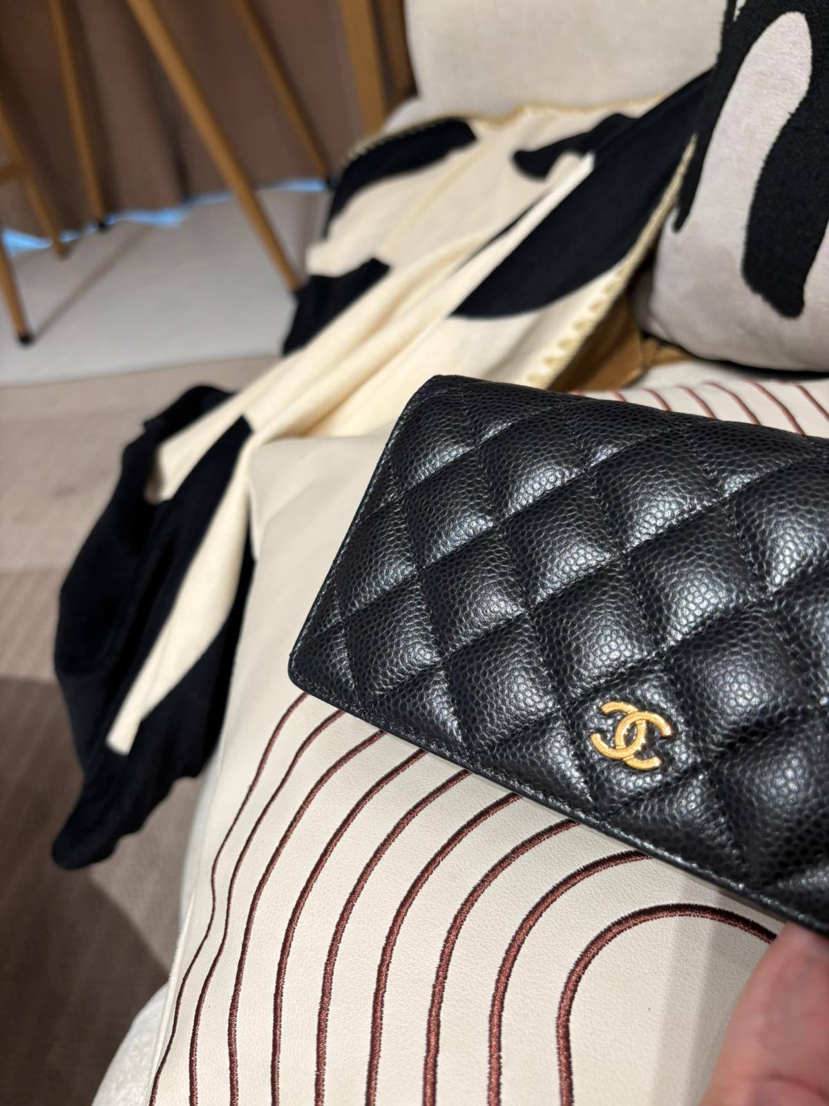 Chanel Wallet 黑色荔枝牛皮 100%Authentic, 95%New ✅25貼✅box