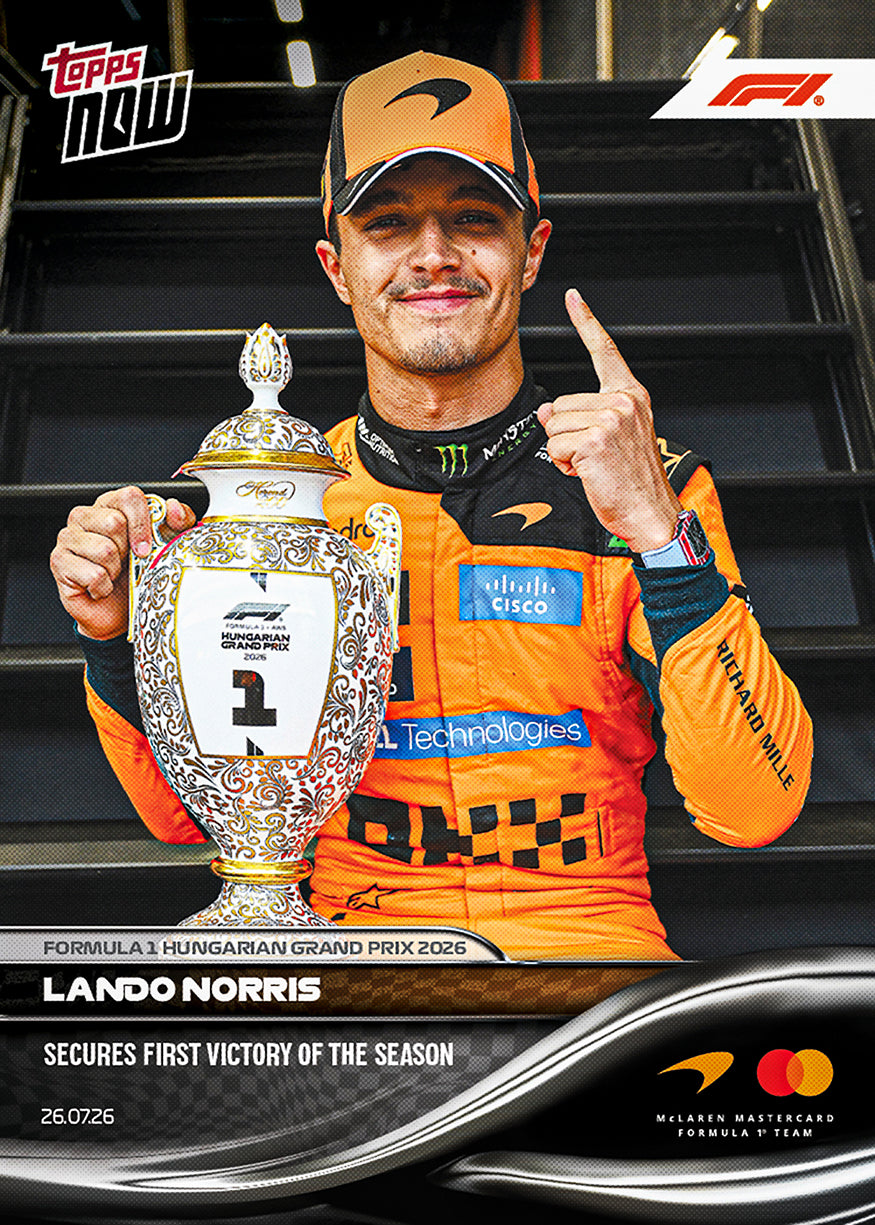 Lando Norris - 2026 F1 Topps Now #51 Hungarian GP 贏車卡【團購】
