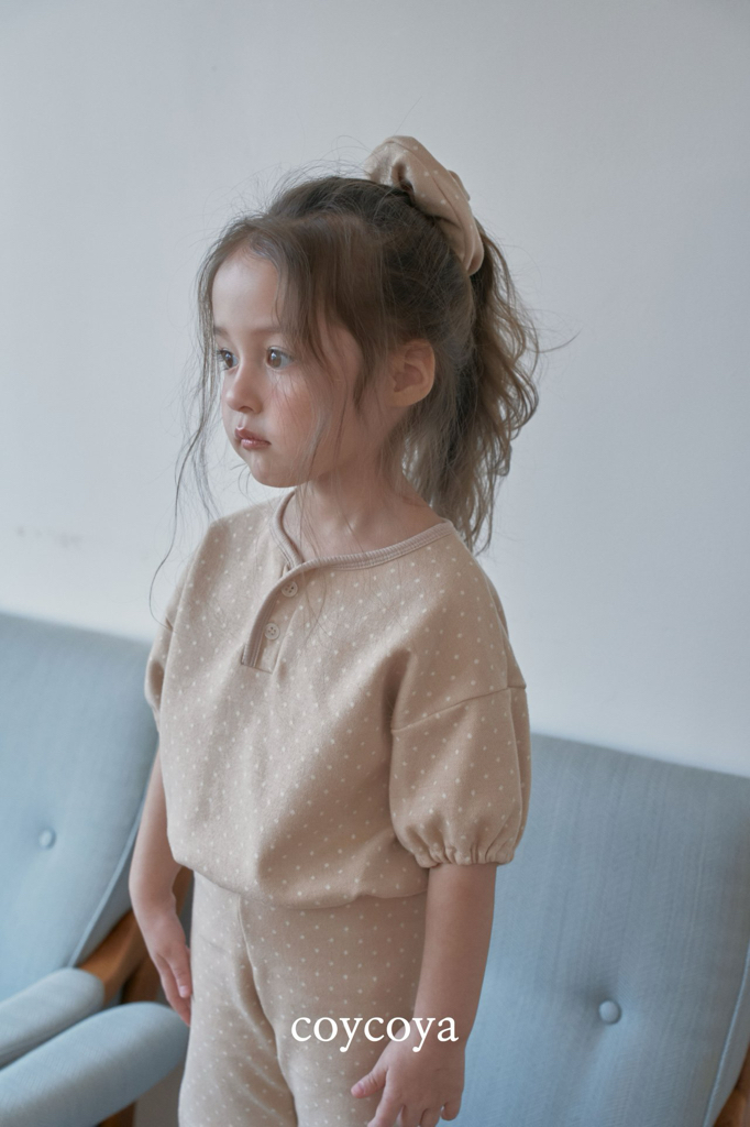 🌸預訂 韓國直送🌸🇰🇷COYCOYA兩色波點鈕扣短袖上衣