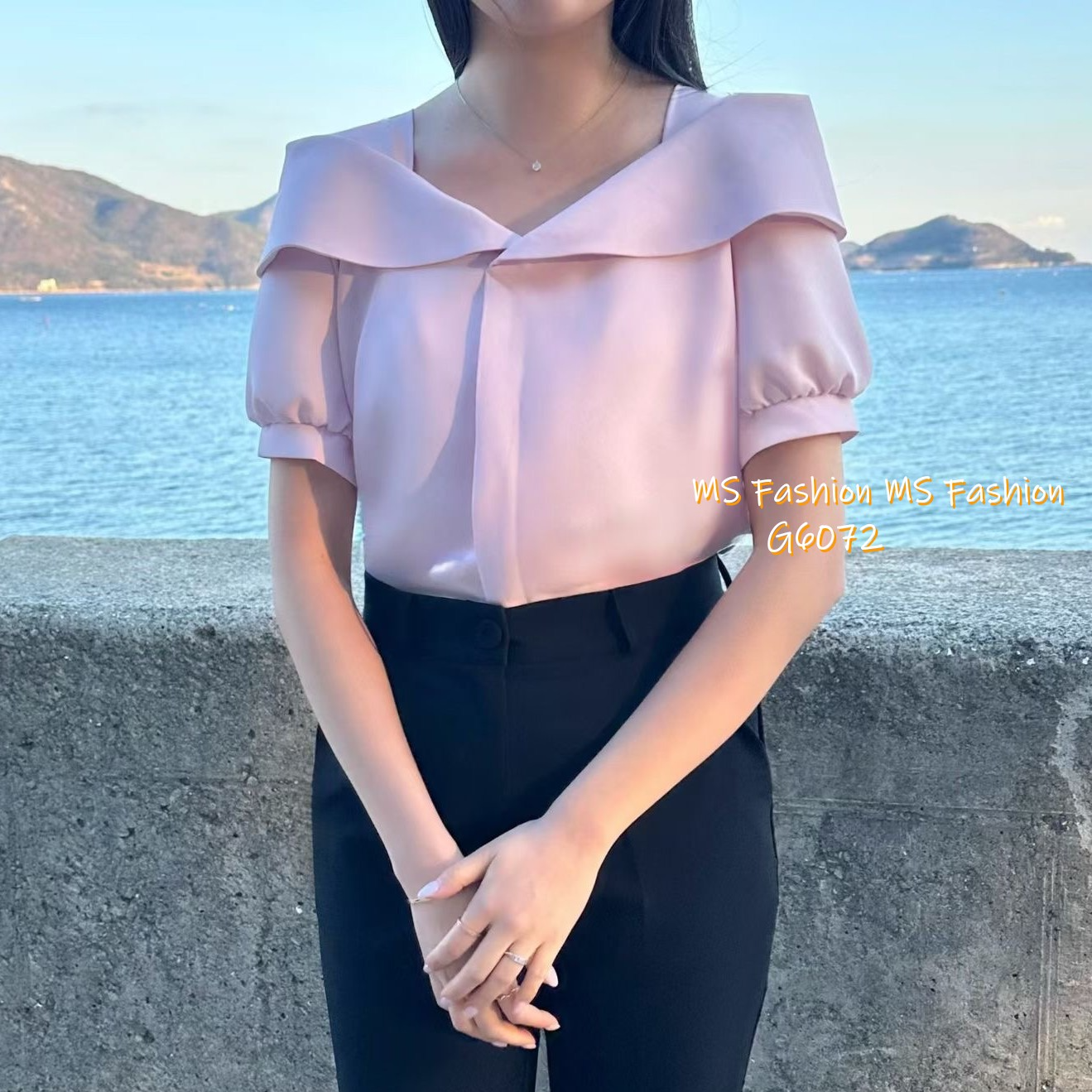 G6072 韓國🇰🇷靚料特色V領top