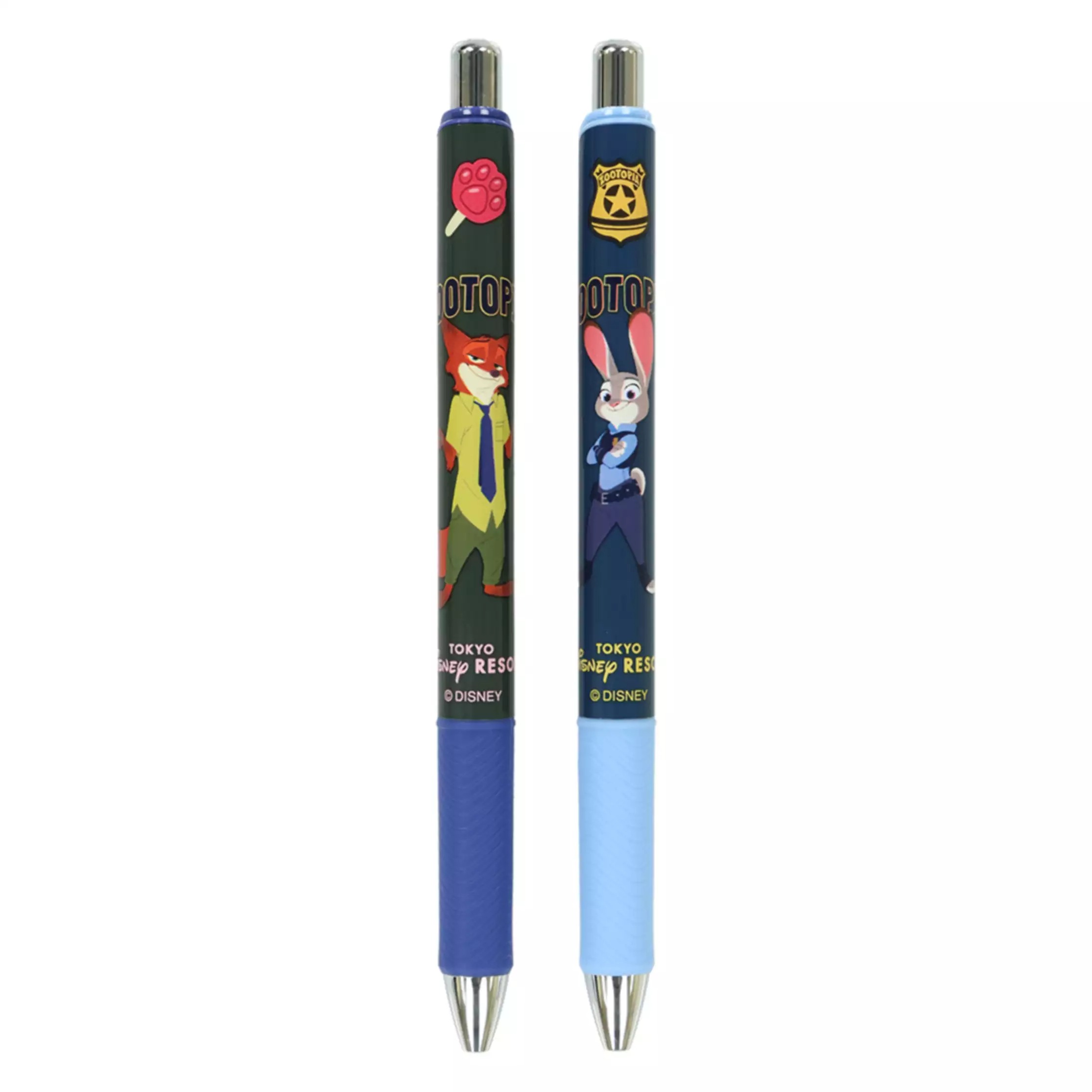 現貨｜【日本 Disney Store 限定】一套2枝 Zootopia 優獸大都會 日本製 Pentel EnerGel 0.5mm 啫喱筆 077836