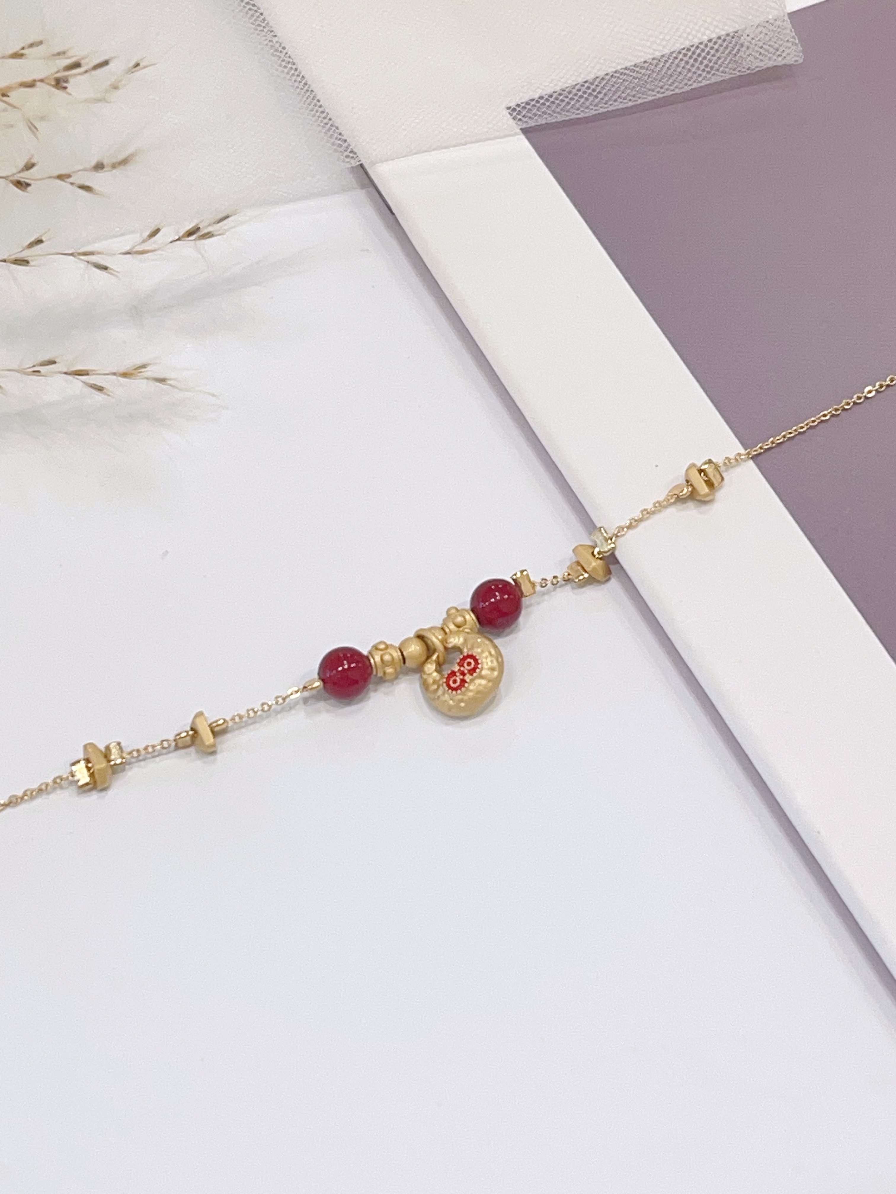 新中式红福袋手链