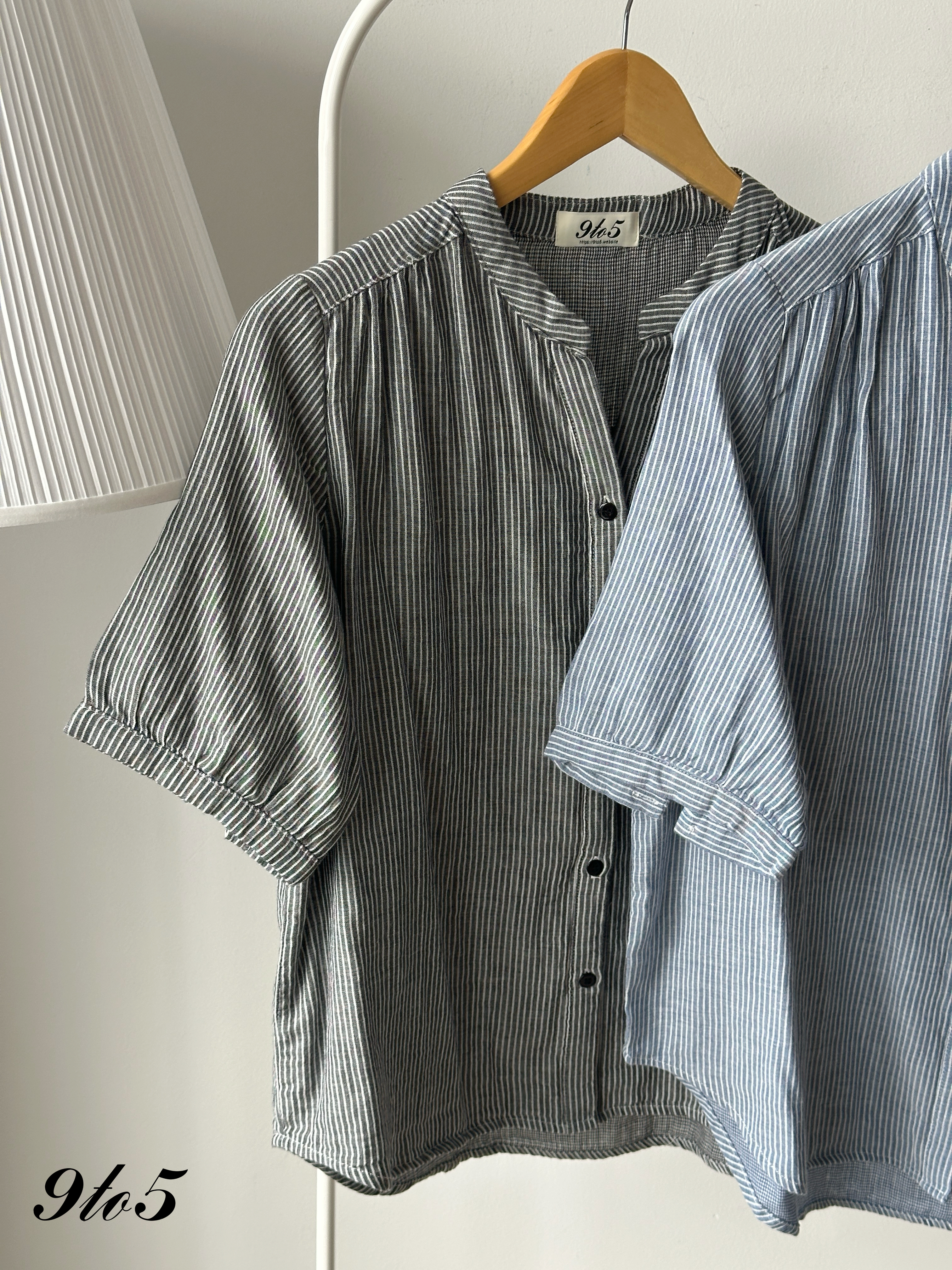 T4251 V Neck Stripe Shirt - 3 Colors 