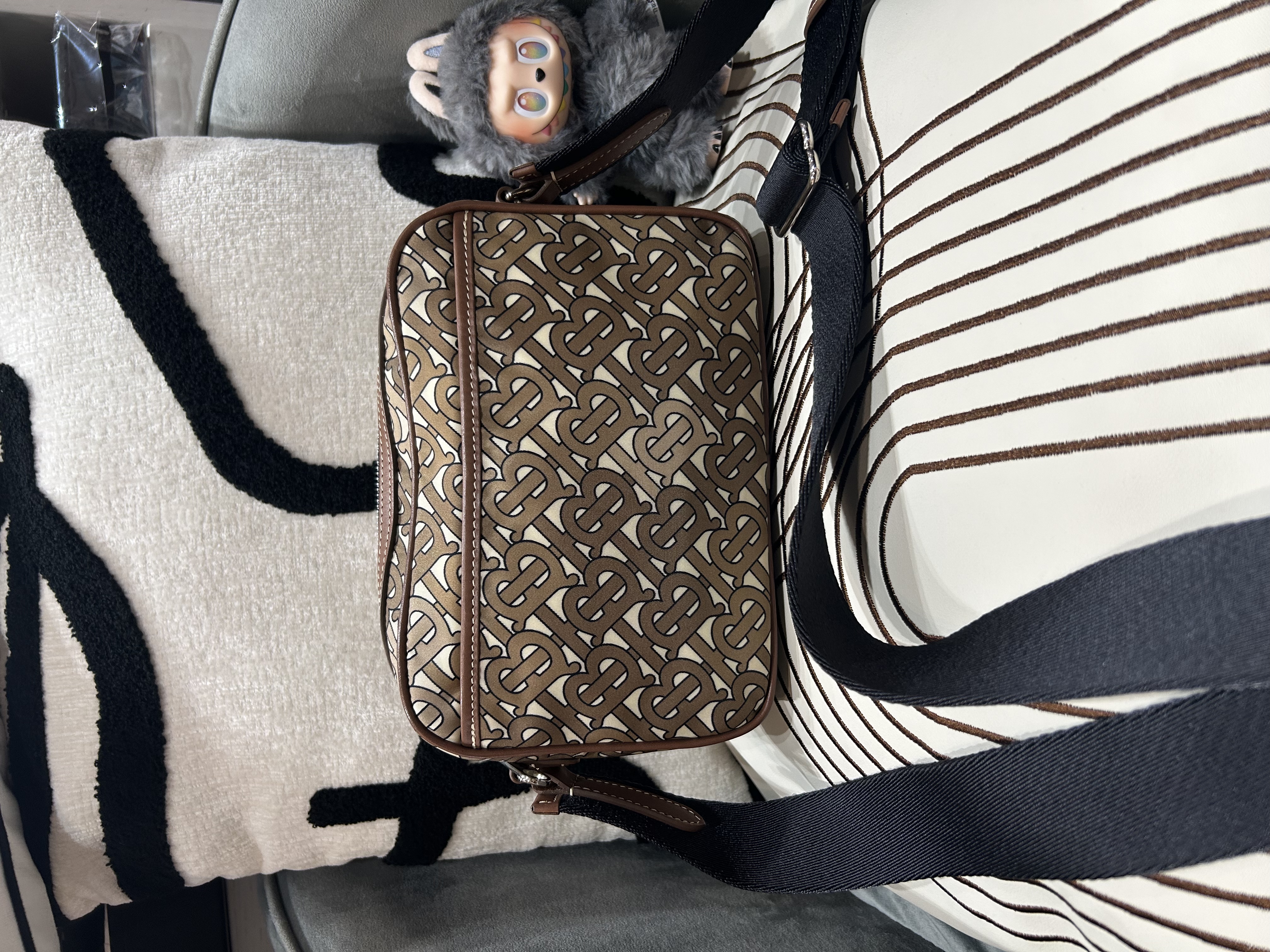 BURBERRY Nylon TB Monogram Shoulder Bag 100%Authentic, 98%New 