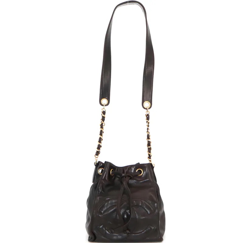 Chanel Coco Mark Drawstring Bucket Shoulder Bag